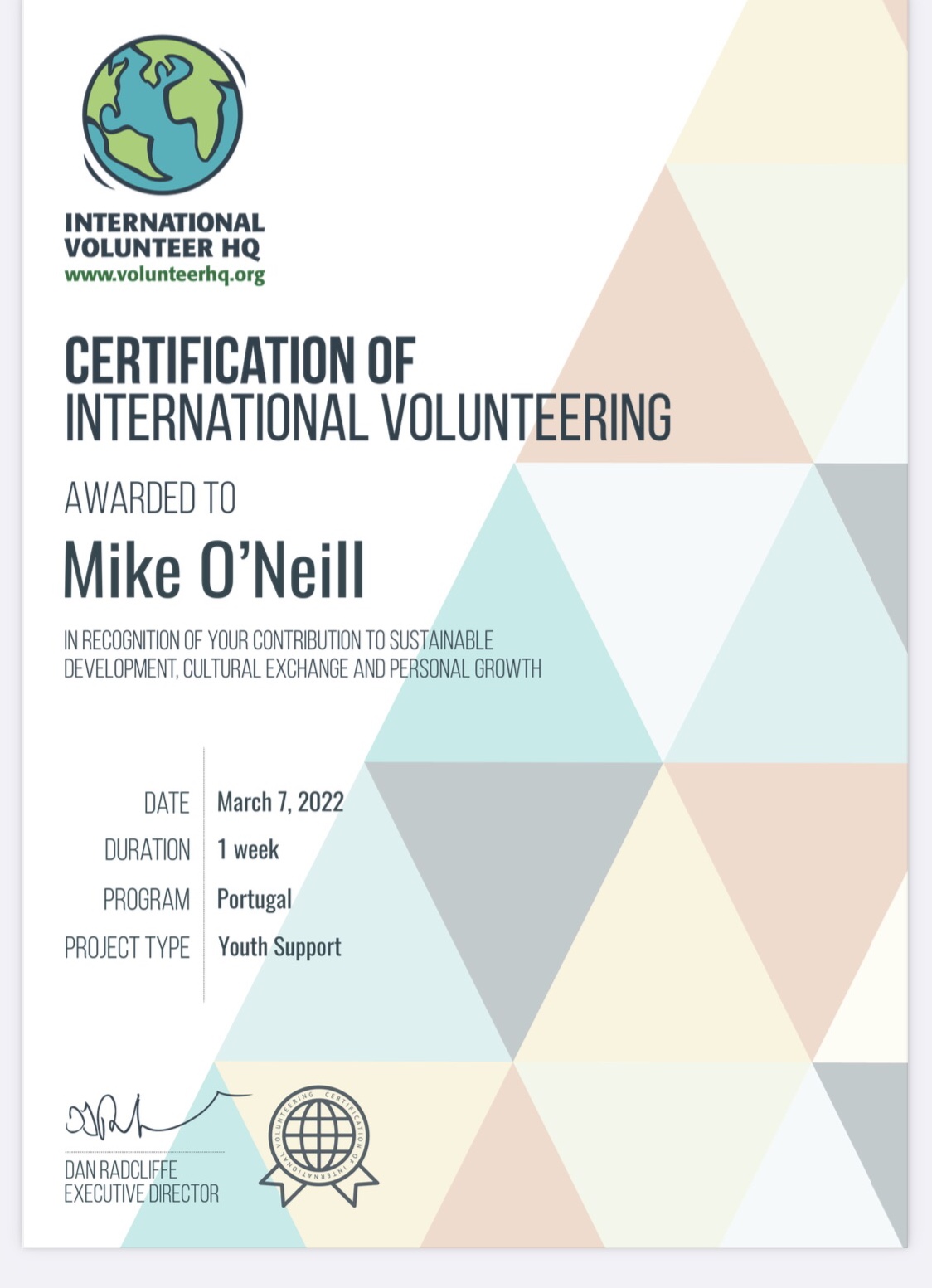 Certificate 