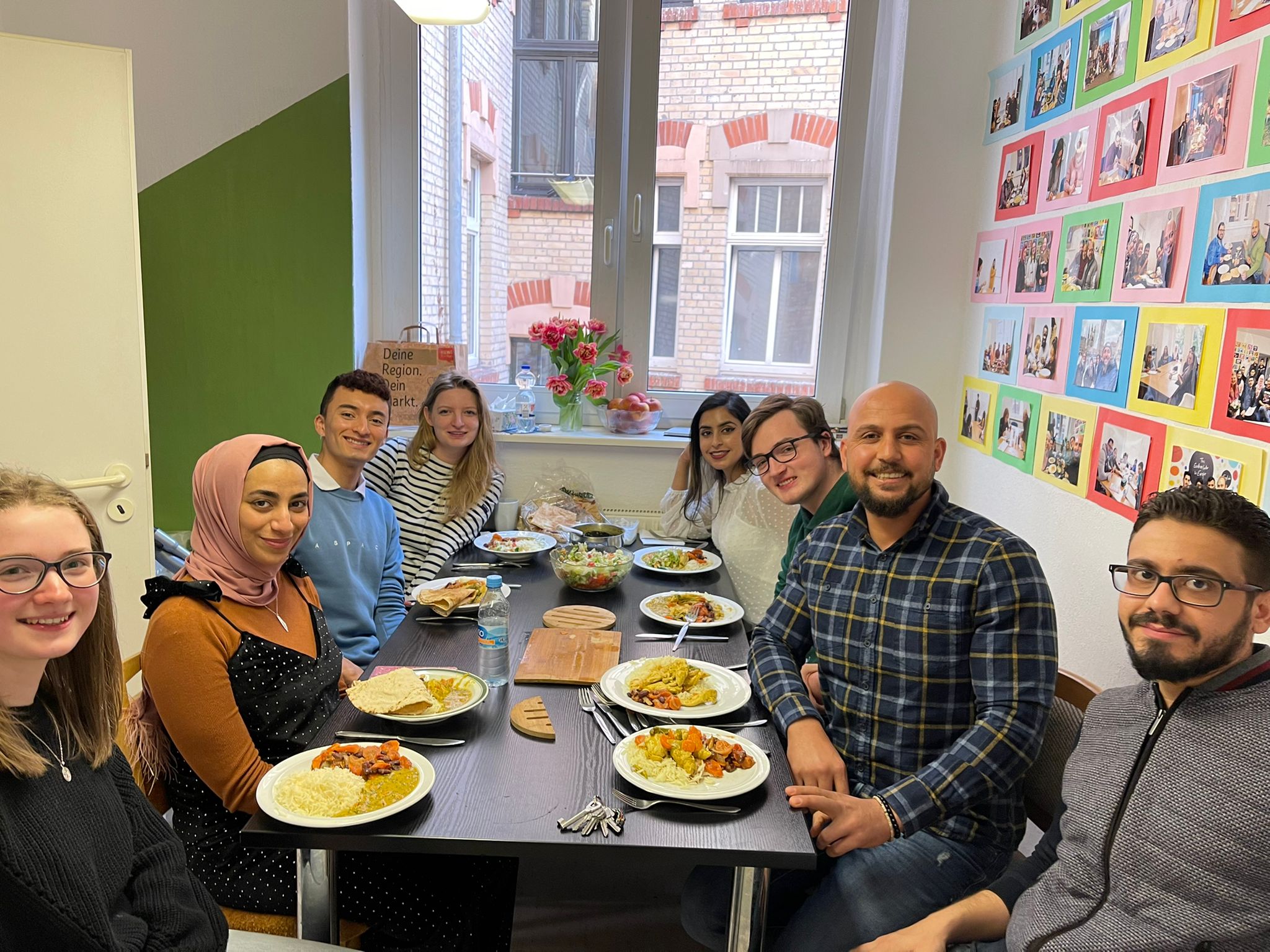 Dinner with the staff and volunteers at the Center.