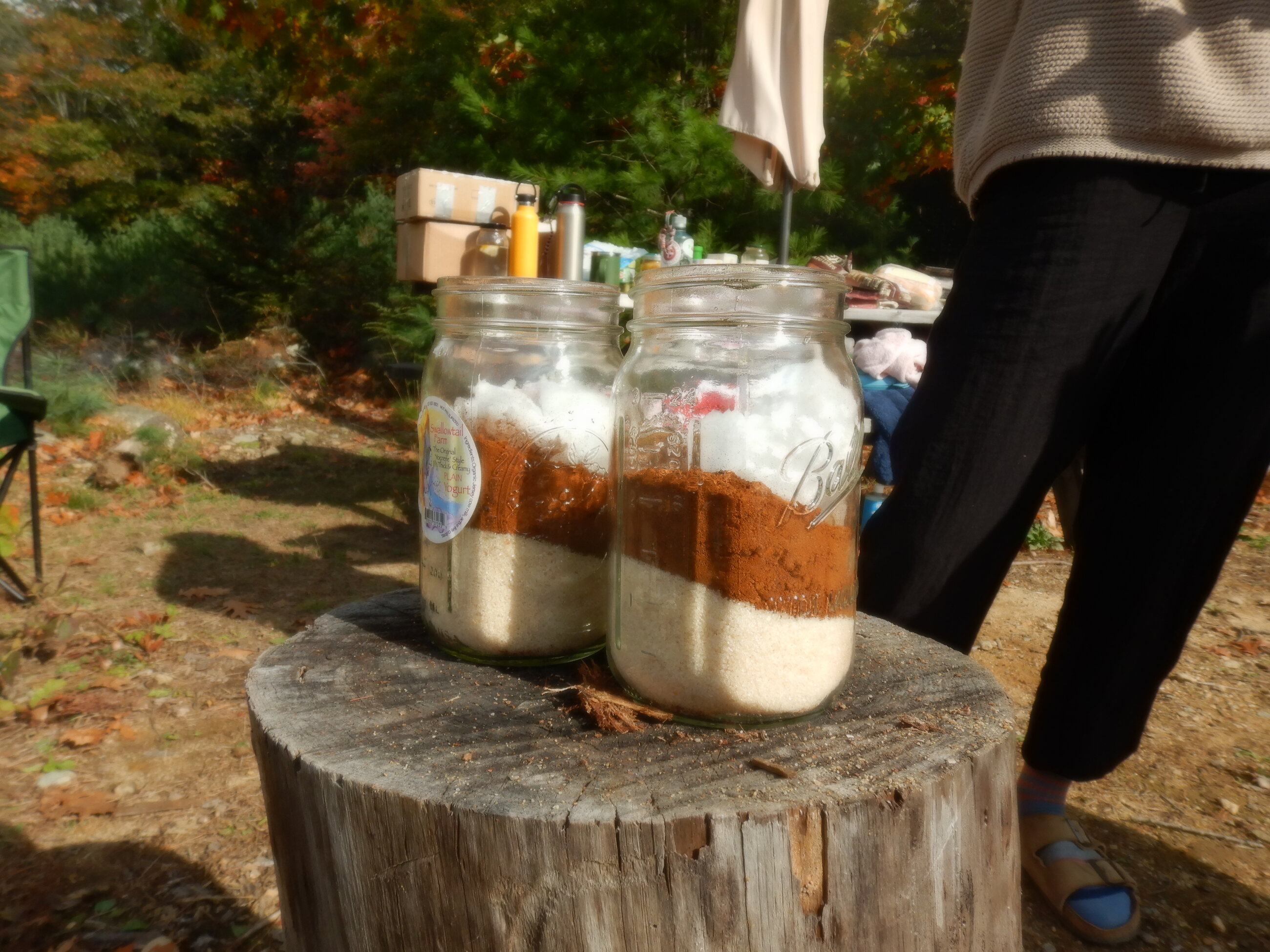 making homemade chaga scrub for the sauna! 