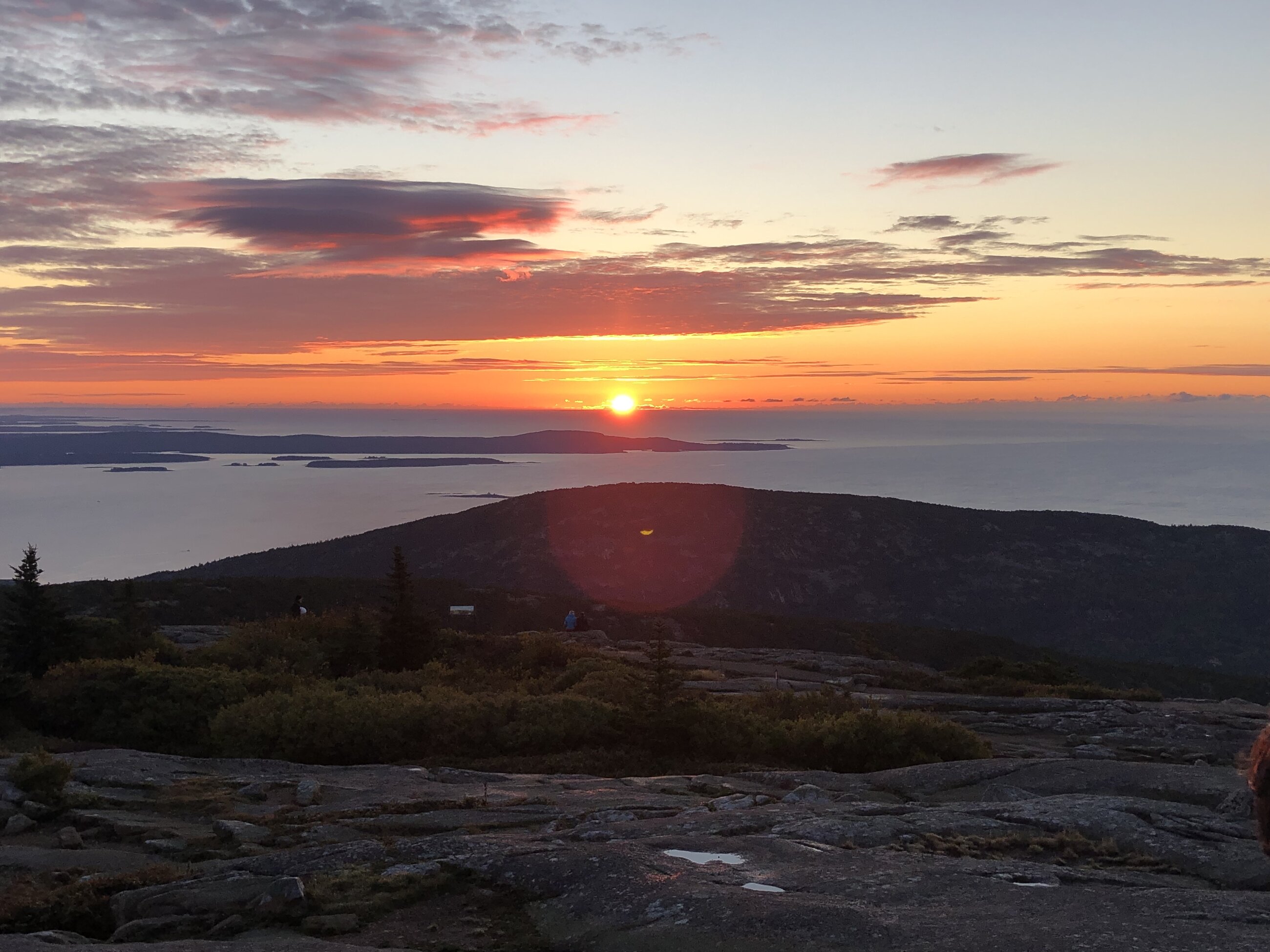 early morning hike to catch the incredible sunrise over bar harbor!