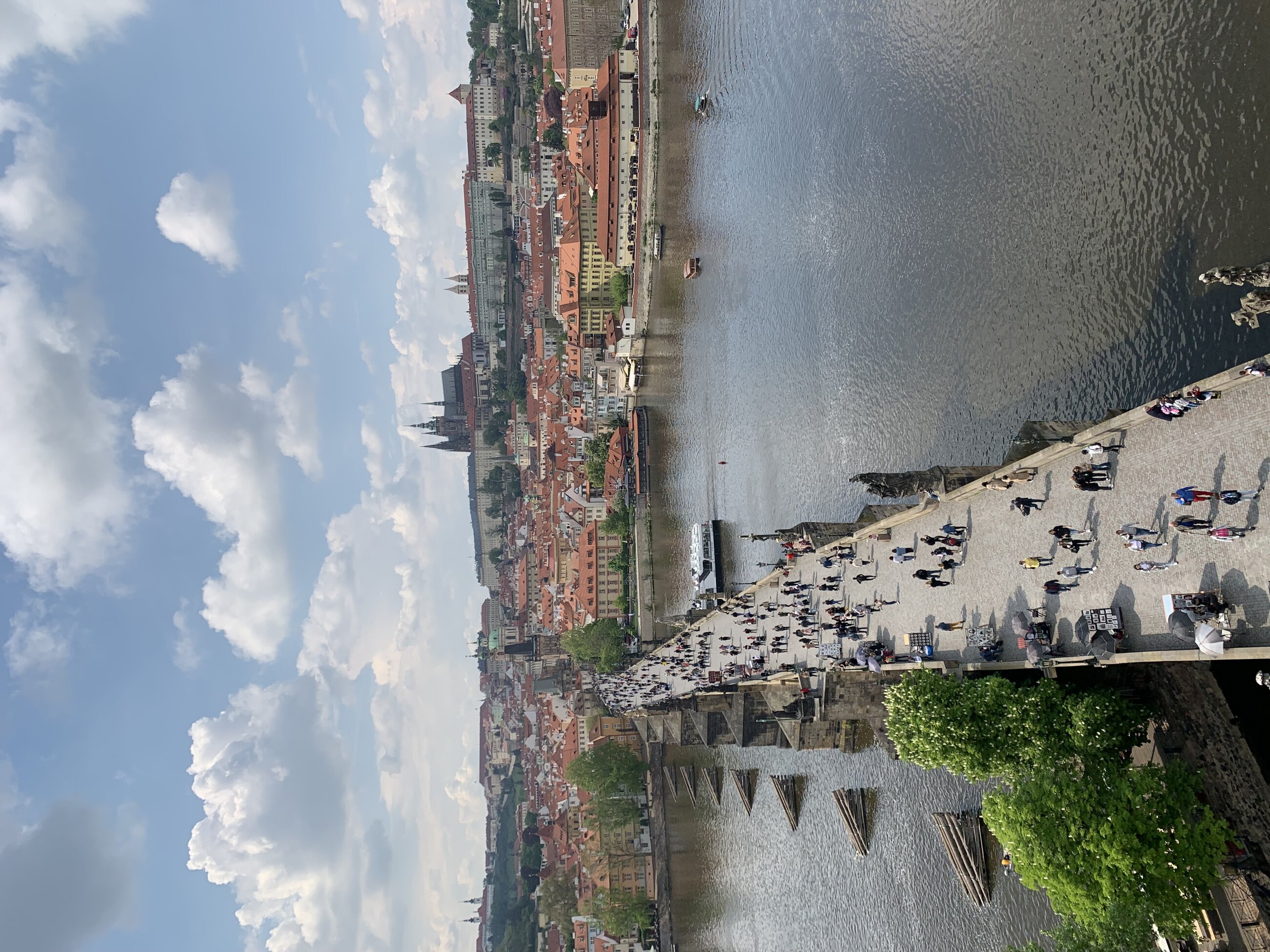 View from the tower on Charles Bridge