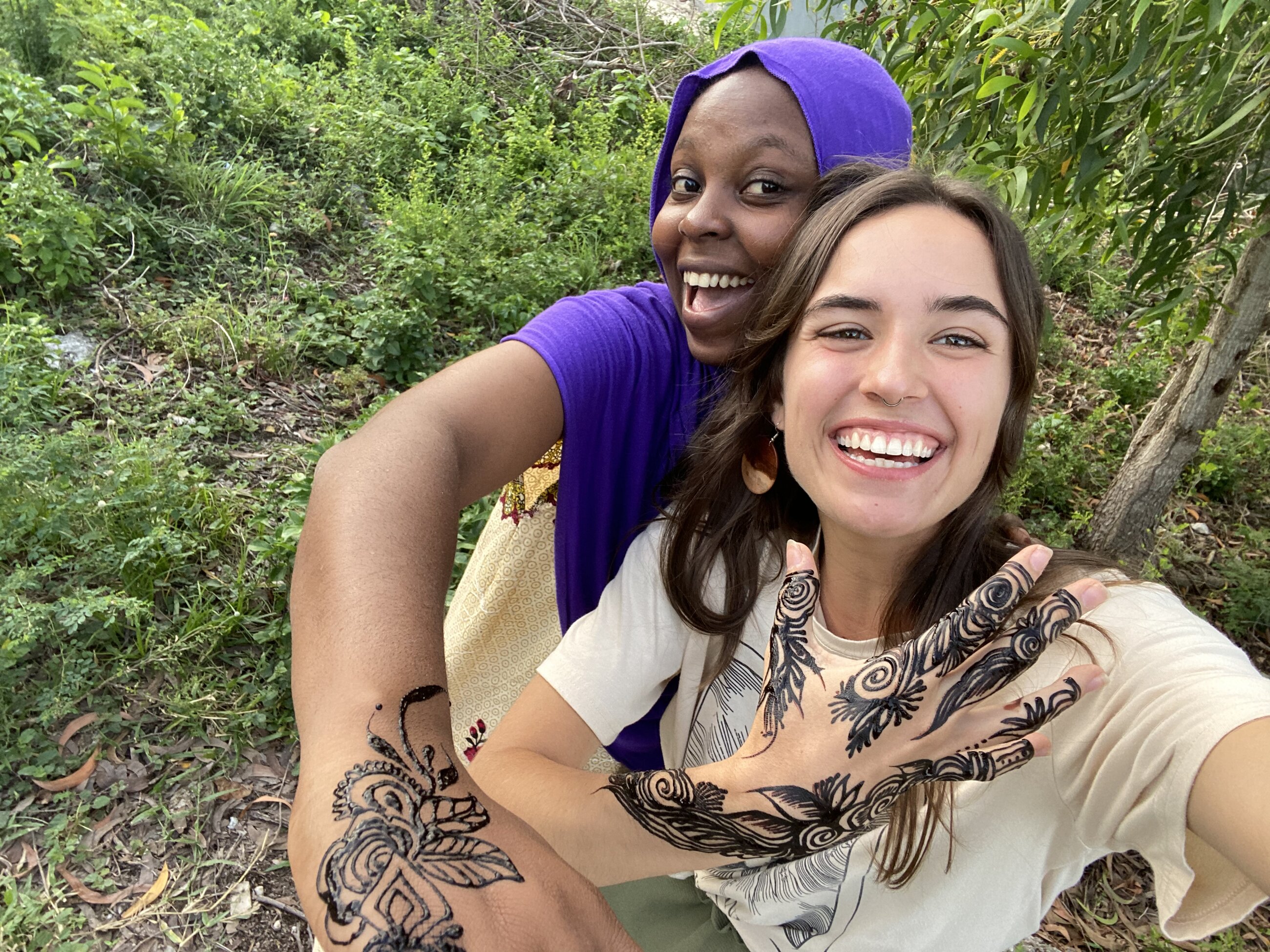 Henna with Mwana after our last education volunteer day!