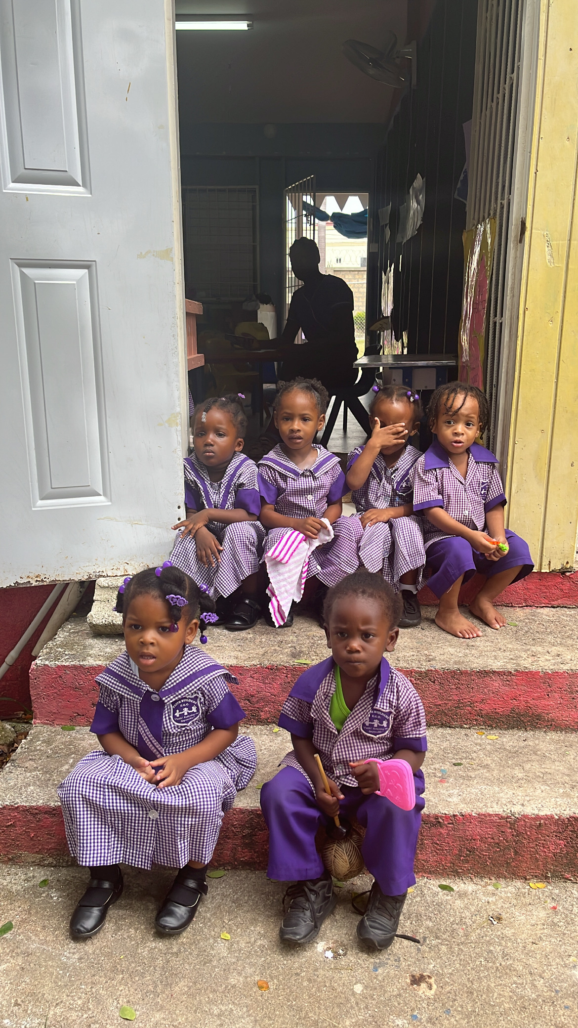 Children sitting at breaktime