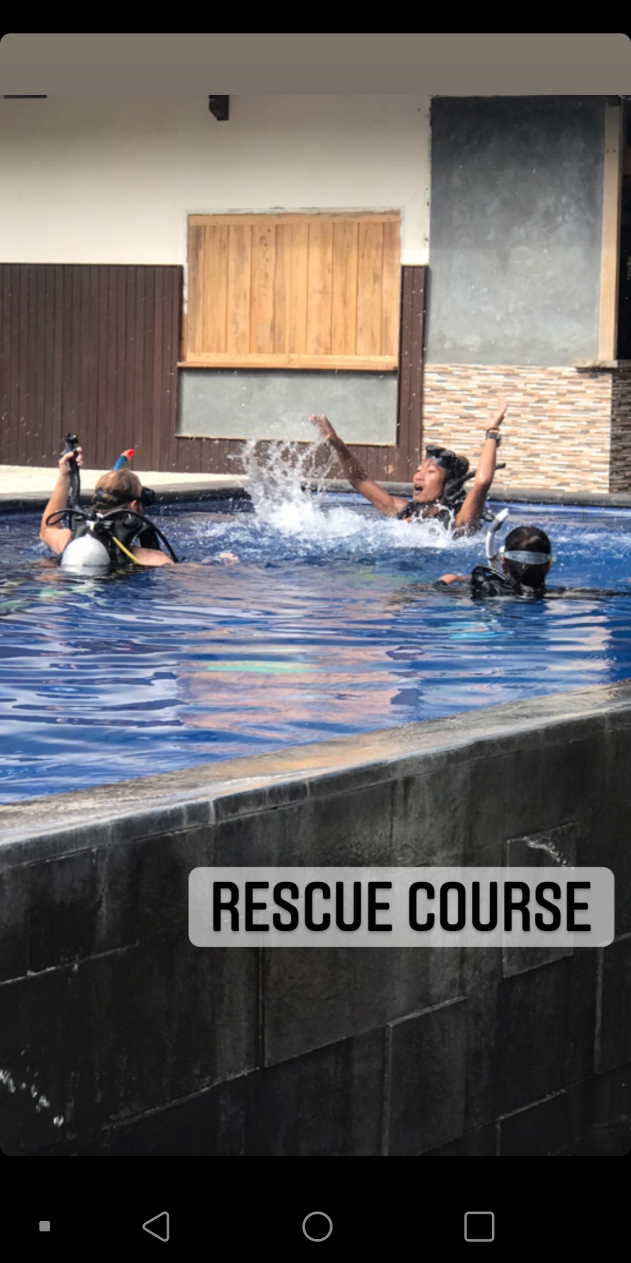 Rescue Diving Course during the project