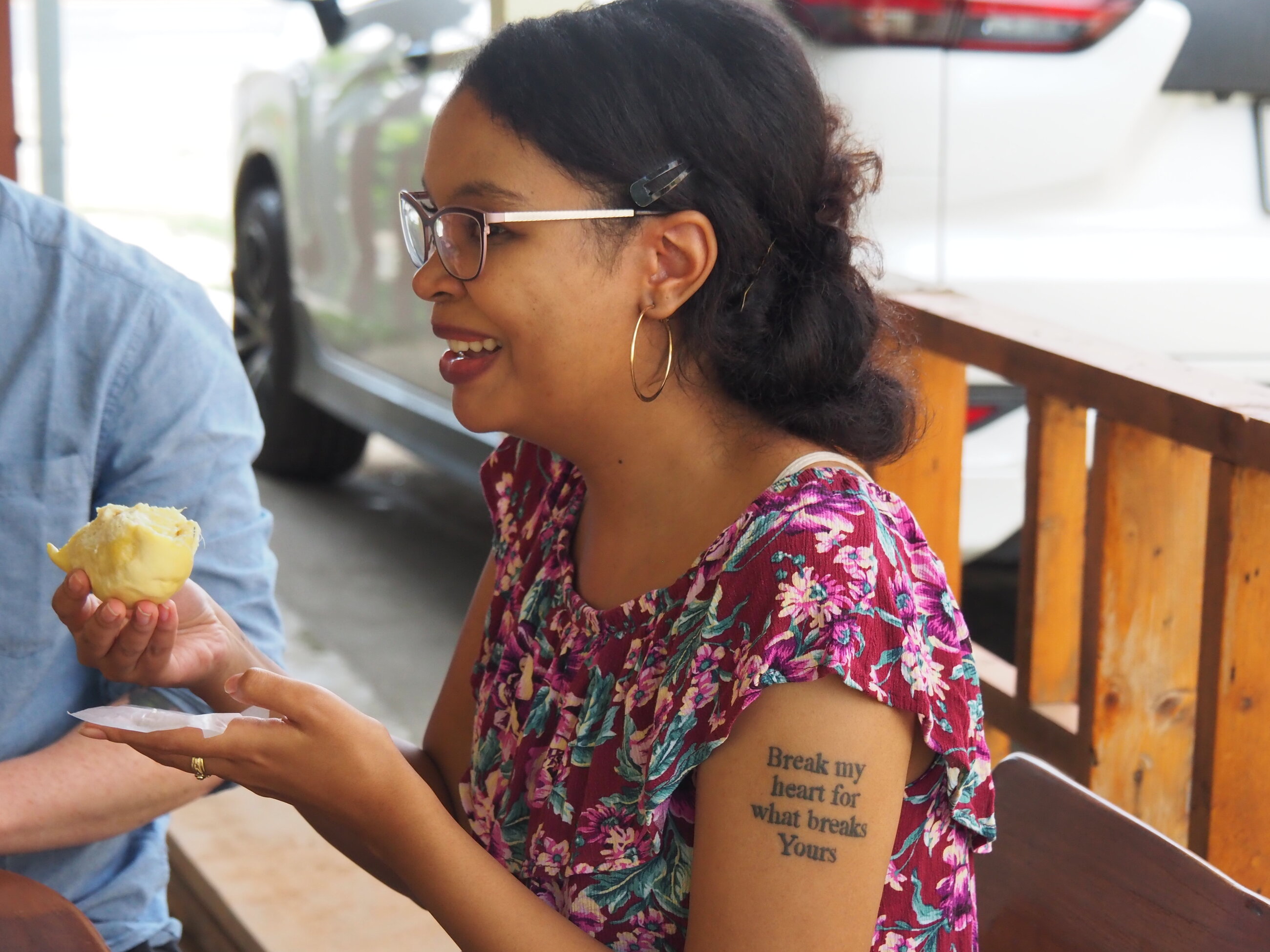 Tasting Durian for the first time