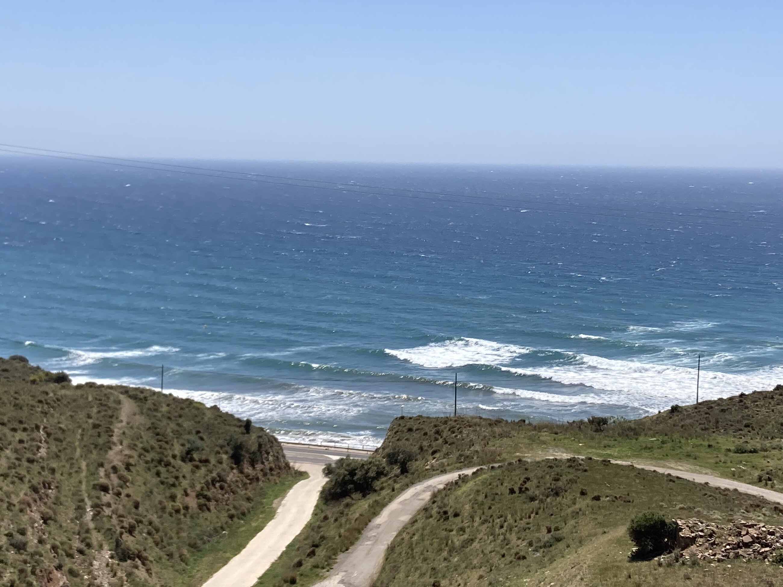 View on a windy day