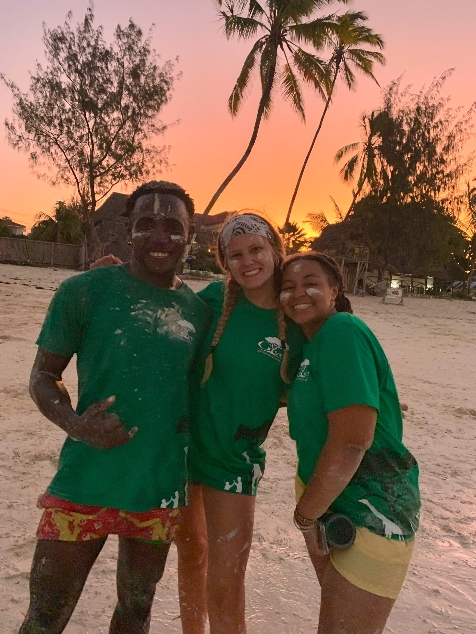 With my new friends after a game of futbol