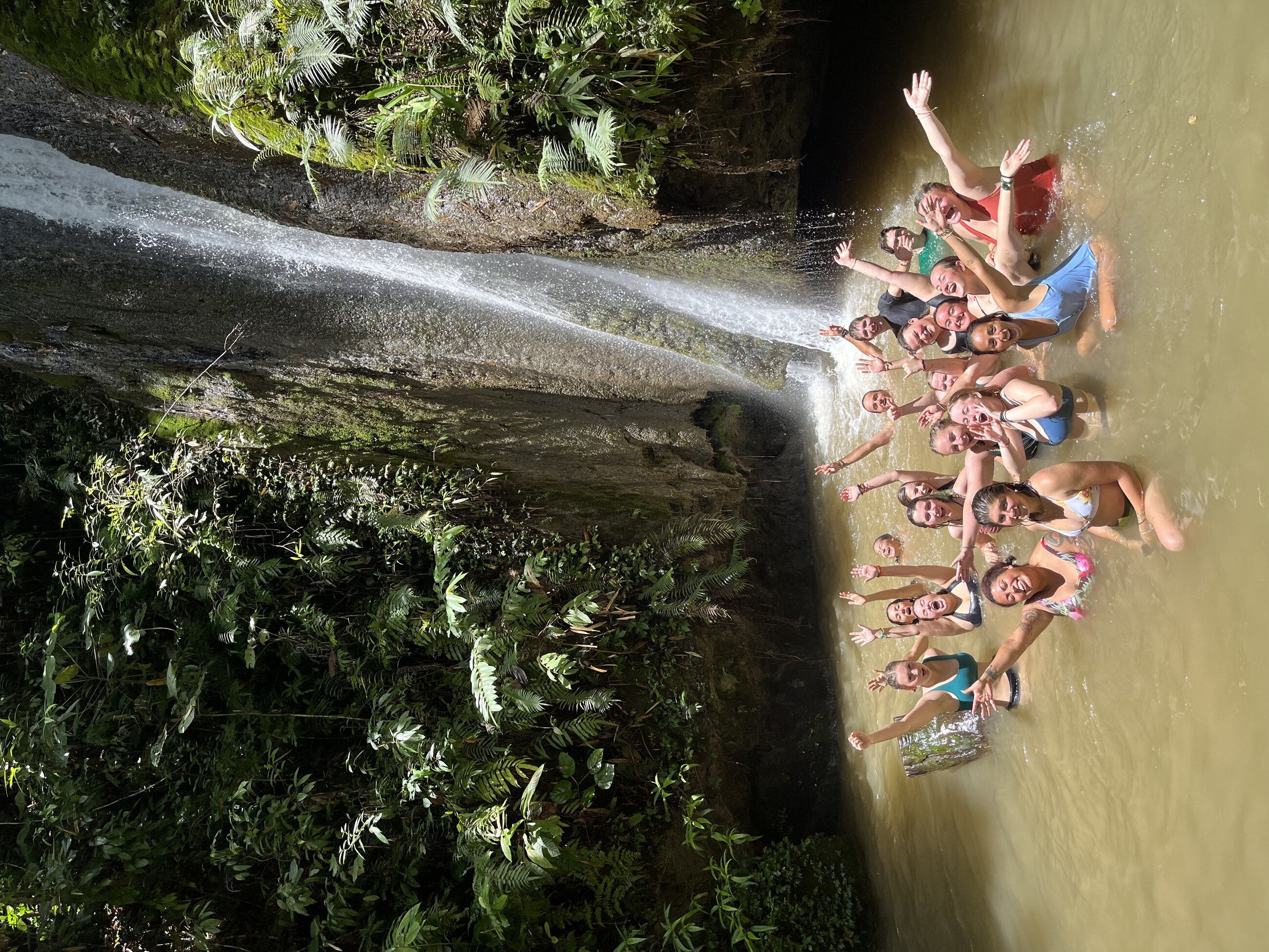 Gorgeous waterfall lunch and swim to end adventure day