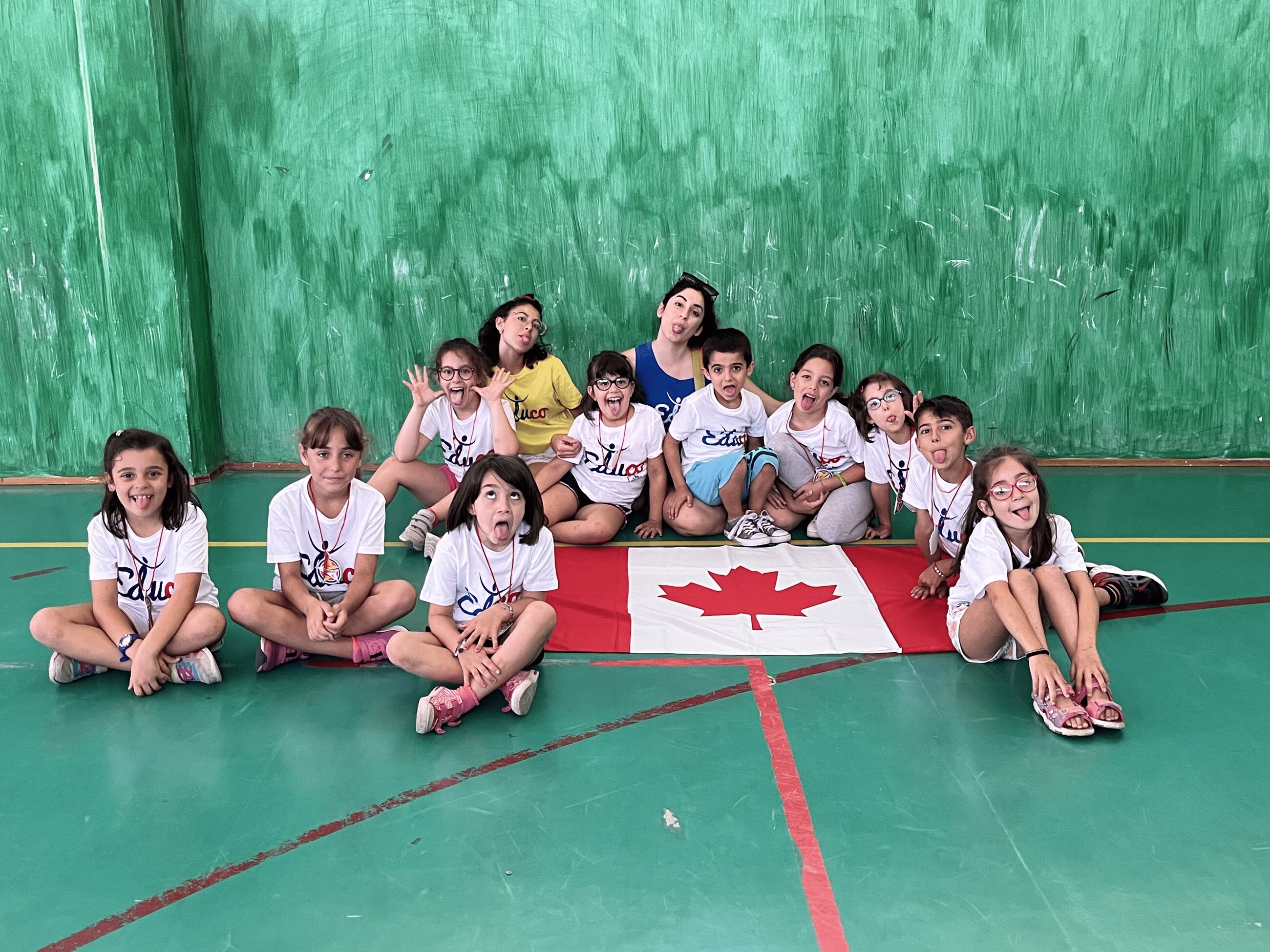 Posing with the Canadian Flag!