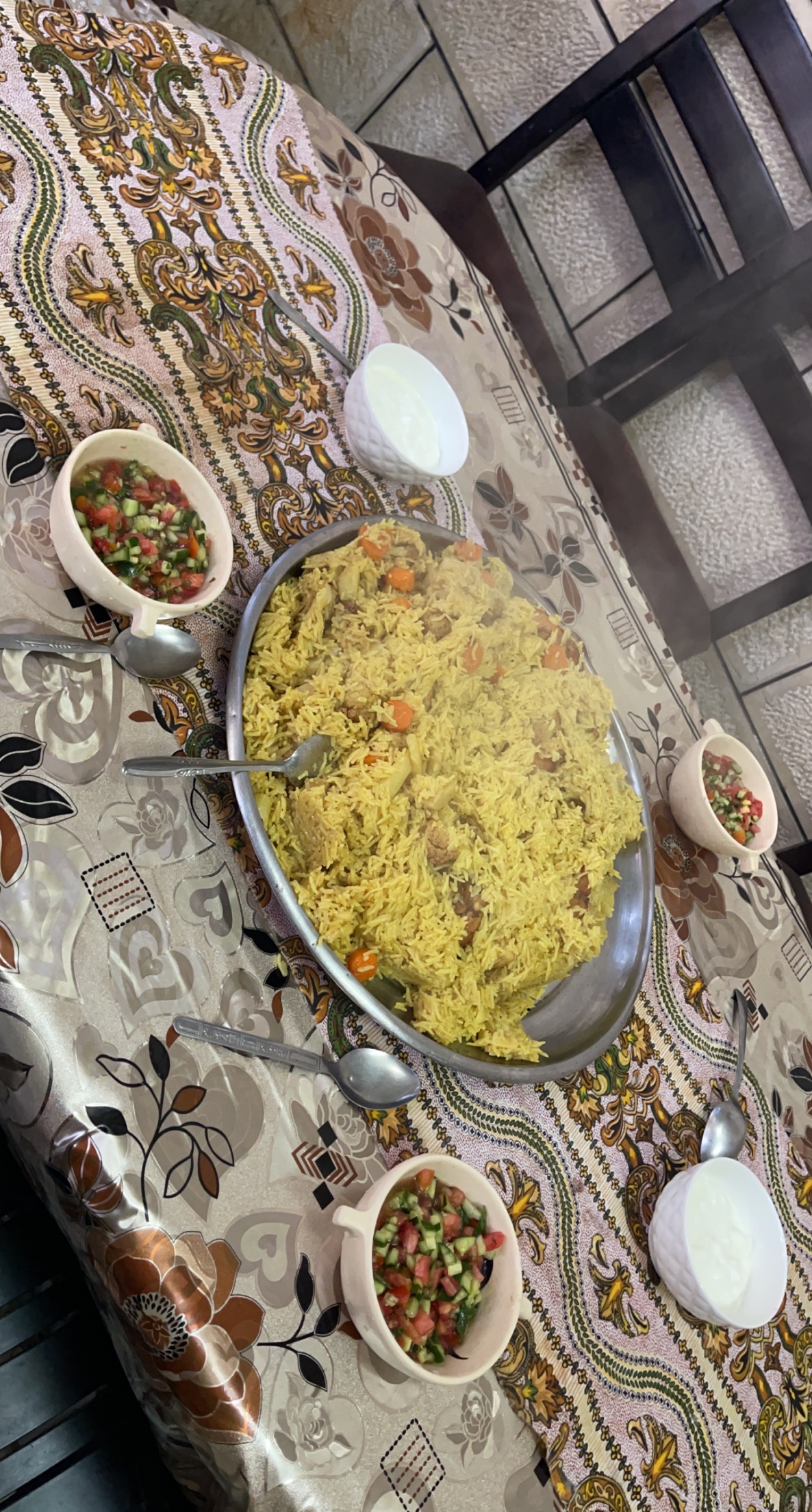 Cooking with host family