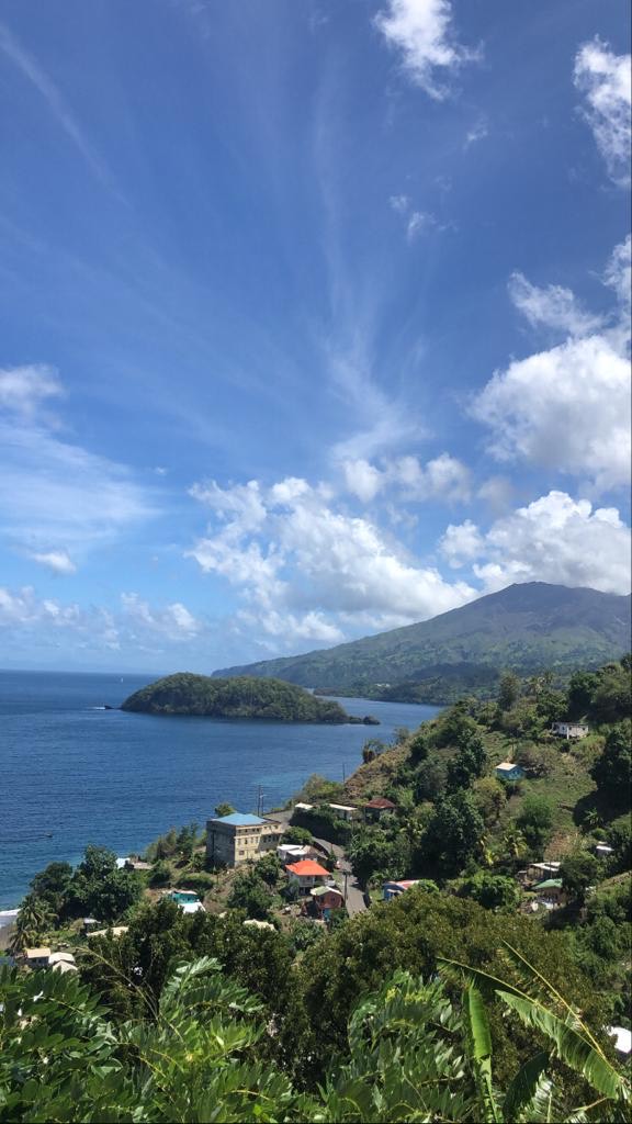 View of the volcano from Rose Bank