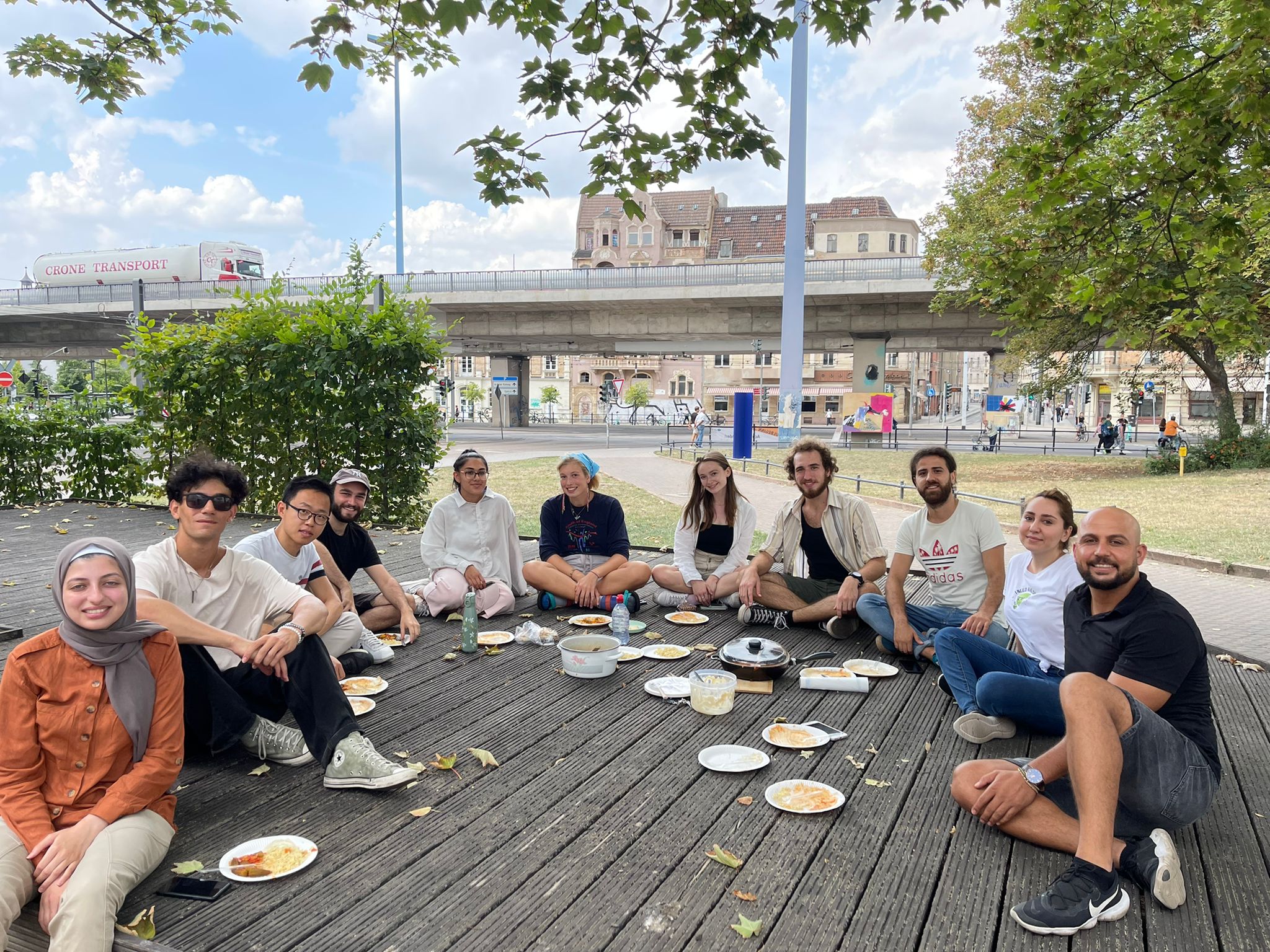 Farewell lunch with one of our fellow volunteers