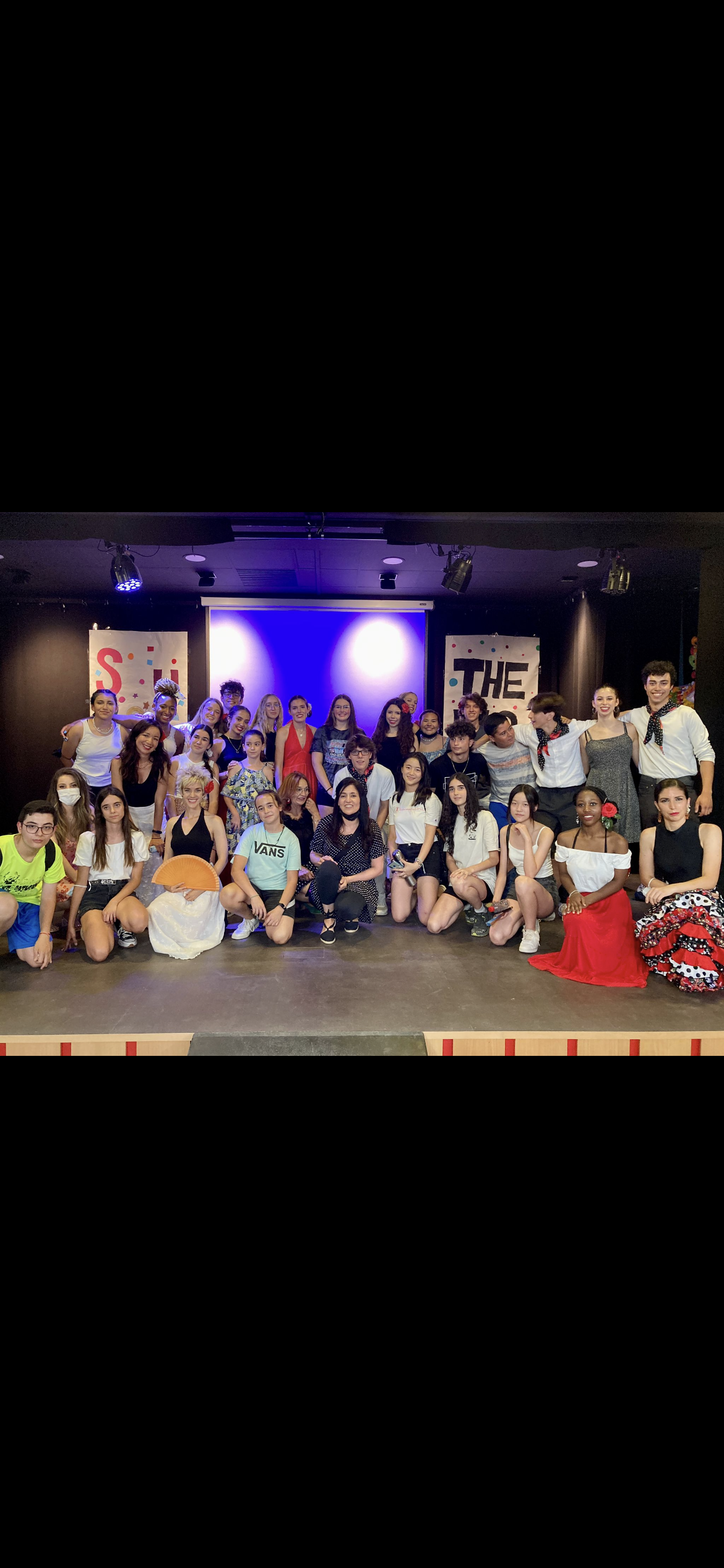 My group with the kids from Guadix after flamenco show