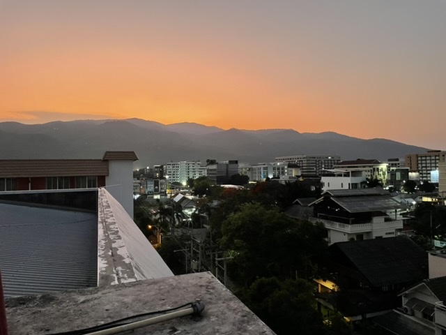 Sunset from the roof of the dorm