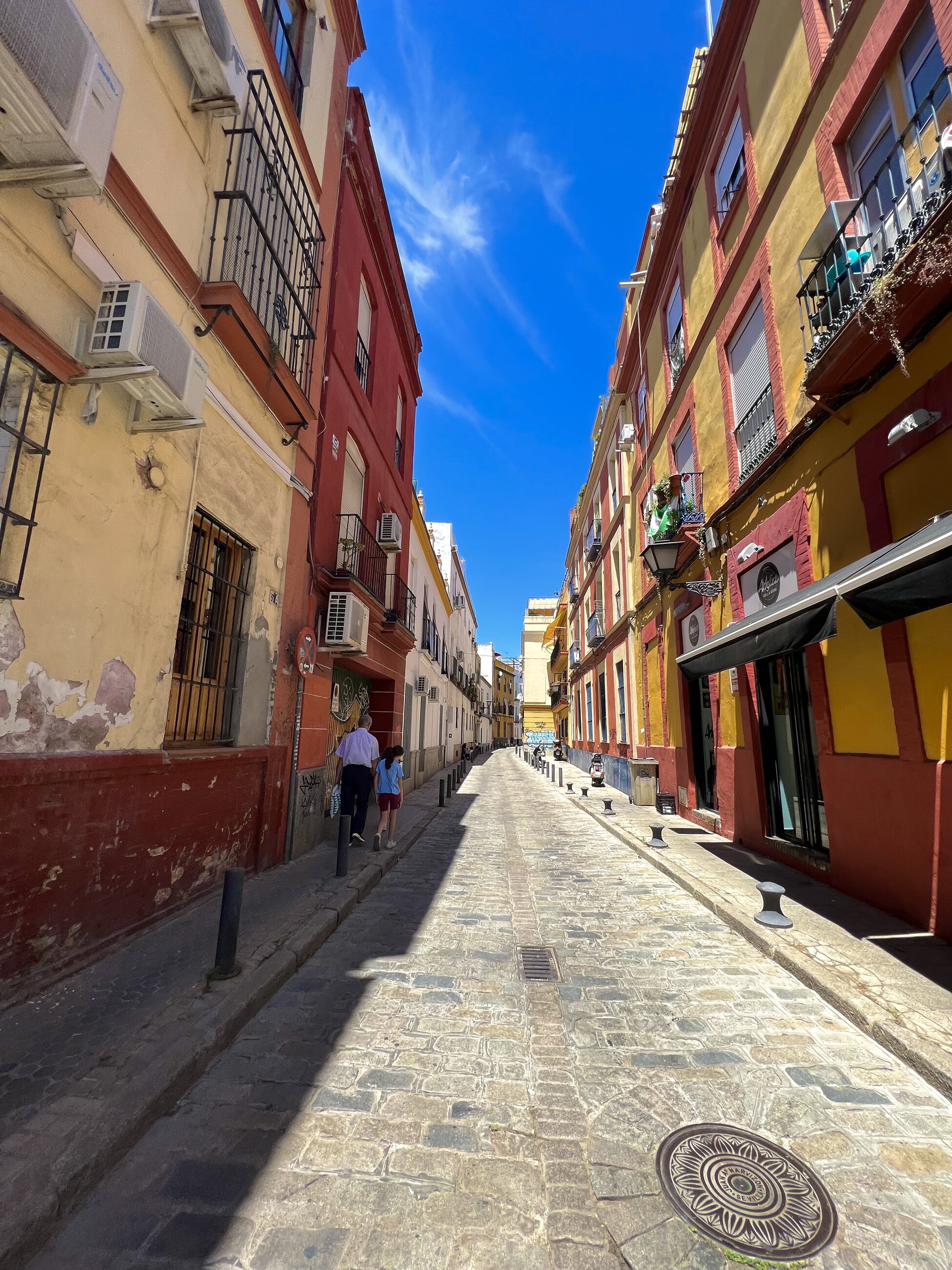 Cozy cobblestone streets of Sevilla
