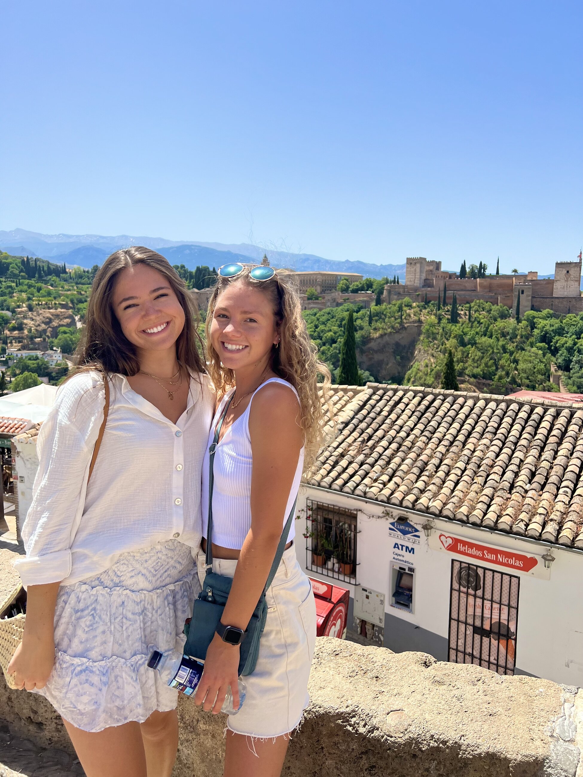 Program friends at Mirador de San Nicolás, scenic lookout point in Granada