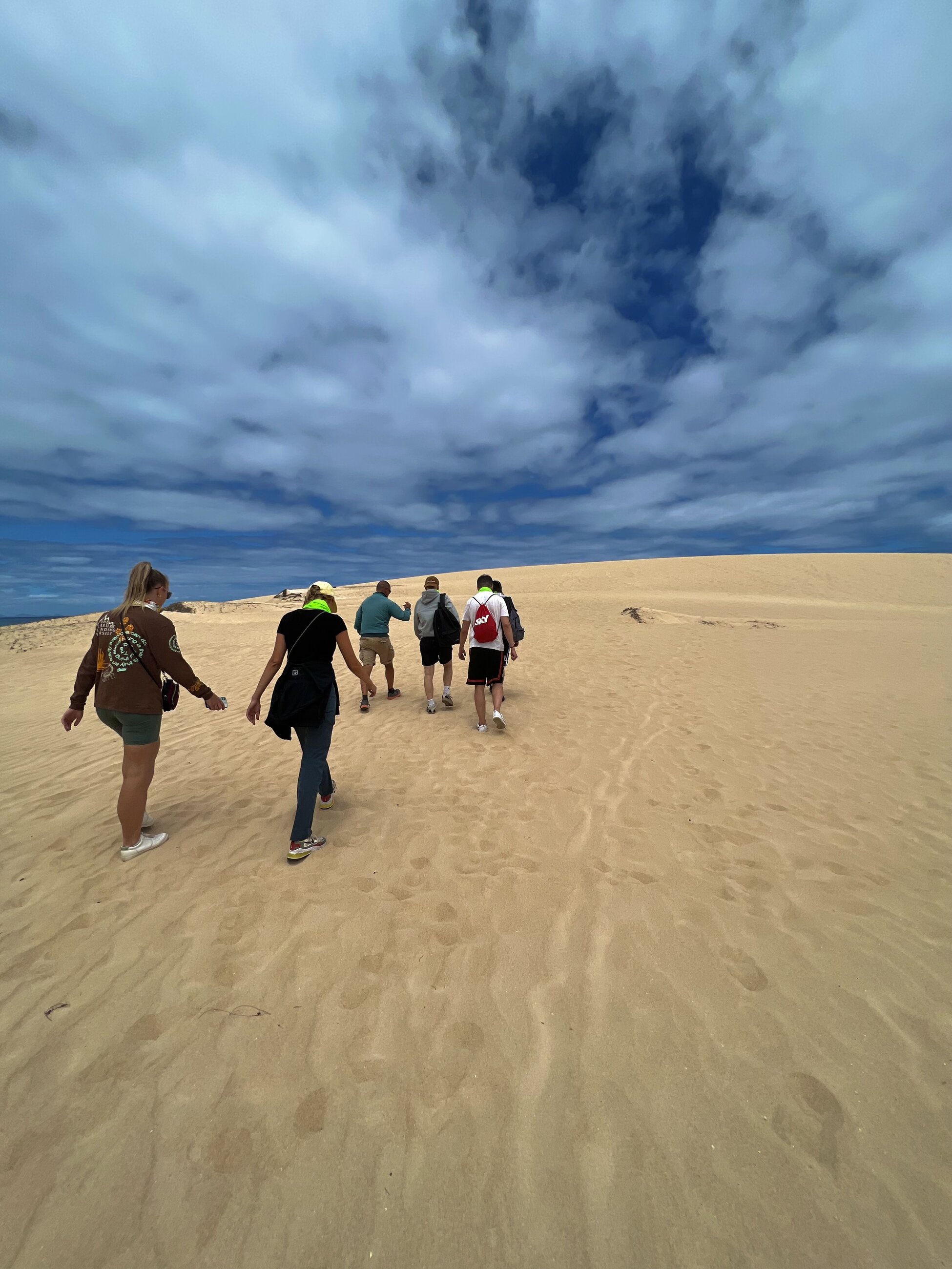 Scaling the dunes in Corralejo National Park