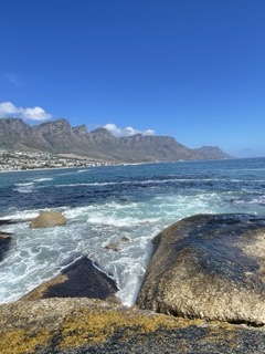 view of twelve apostles mountain from maiden's cove