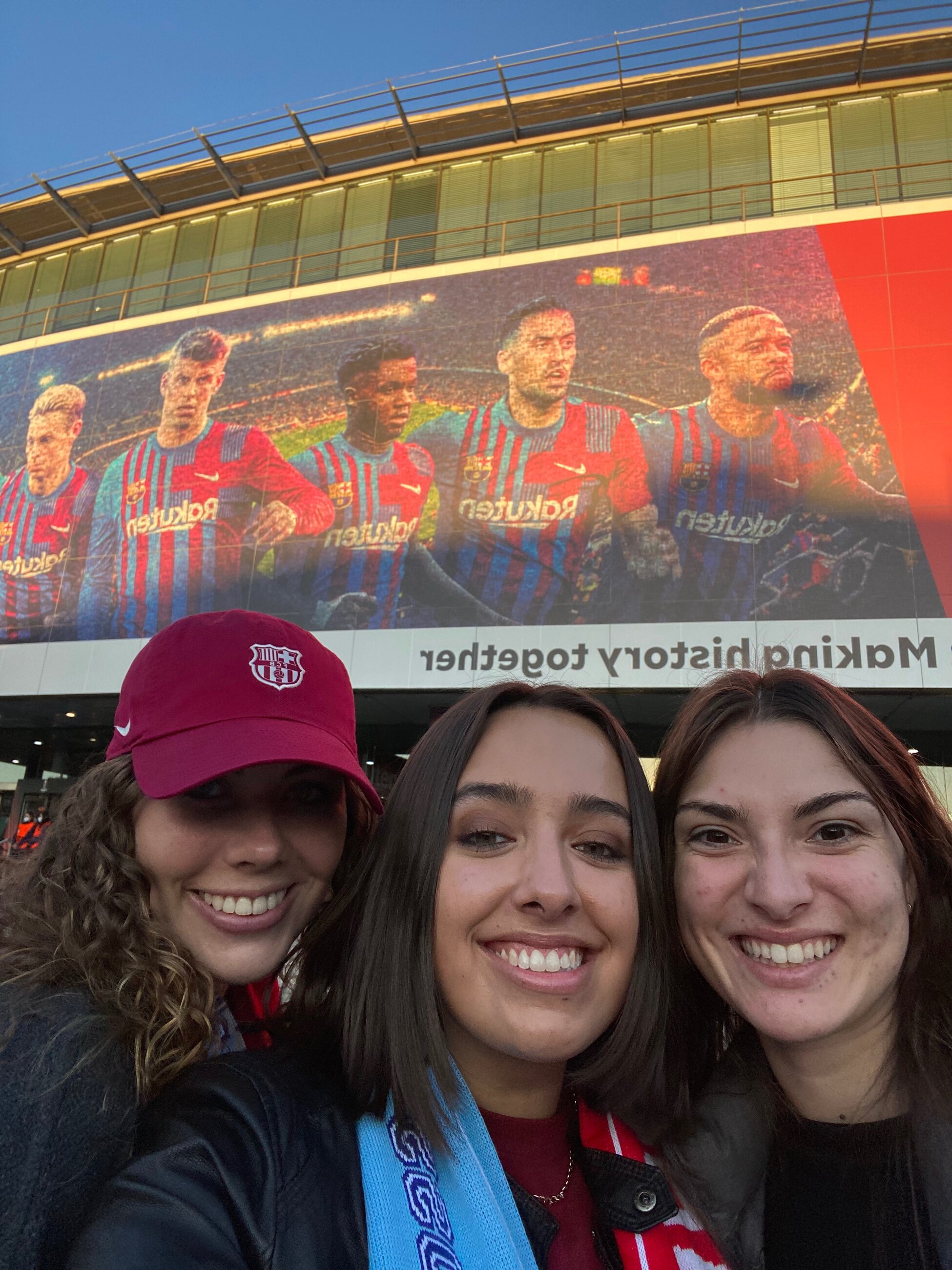 Friends and I at the FC Barcelona game!