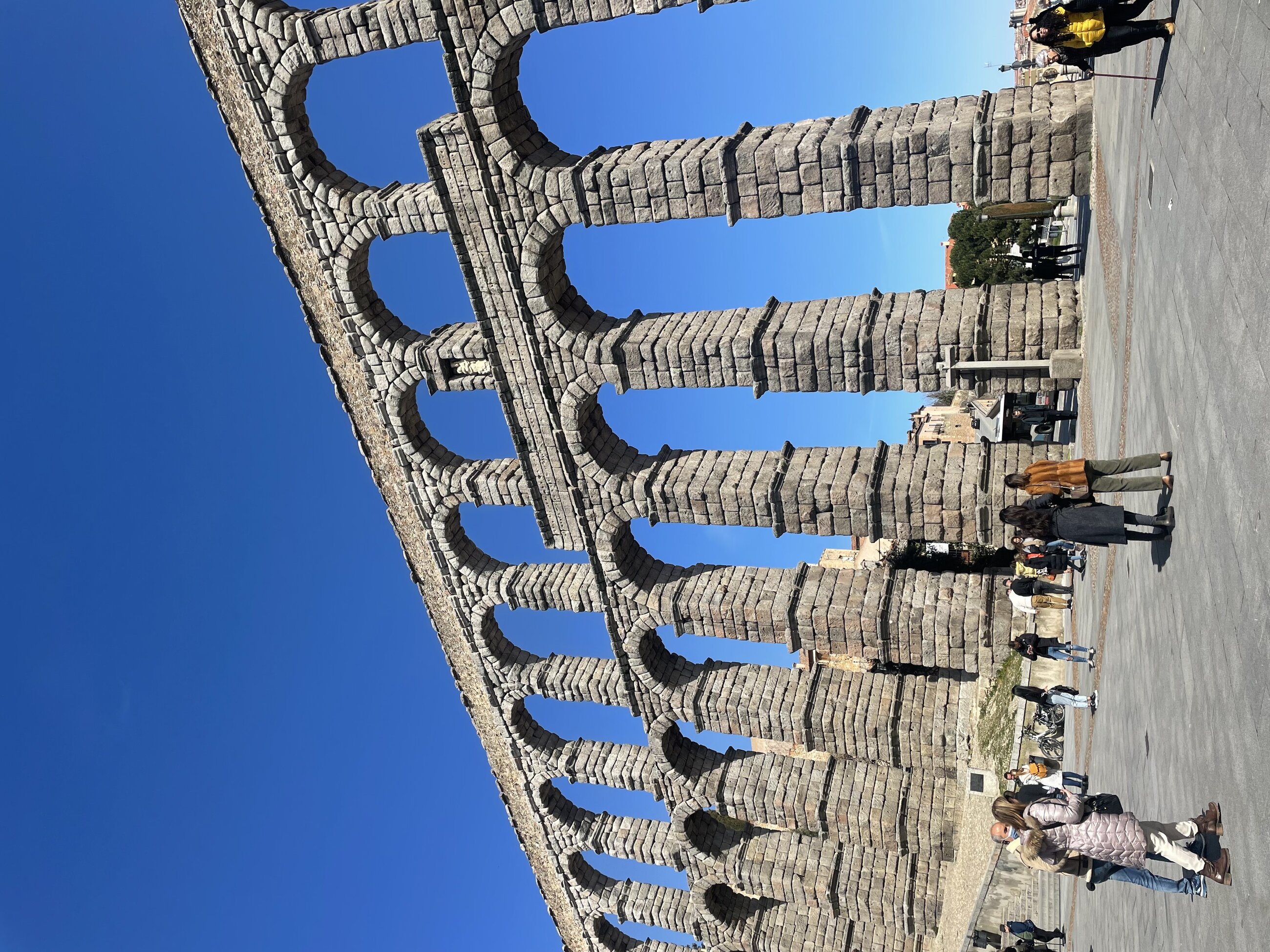 Roman aqueducts in Segovia, Spain 