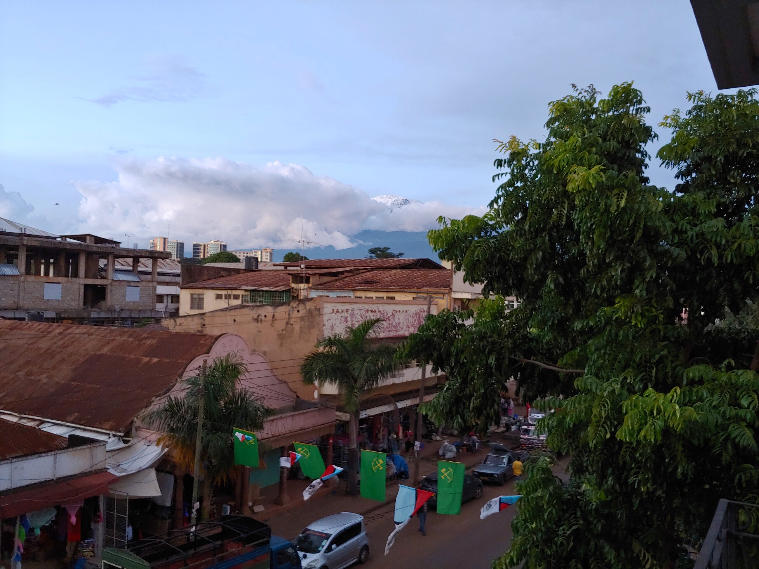 A view from our hotel in Moshi during our 2-week trip to Tanzania