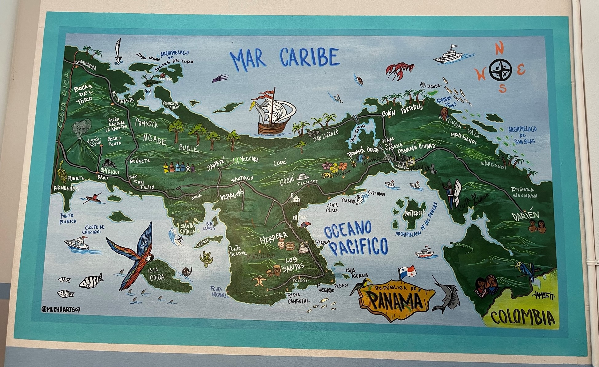 Map of Panamá
