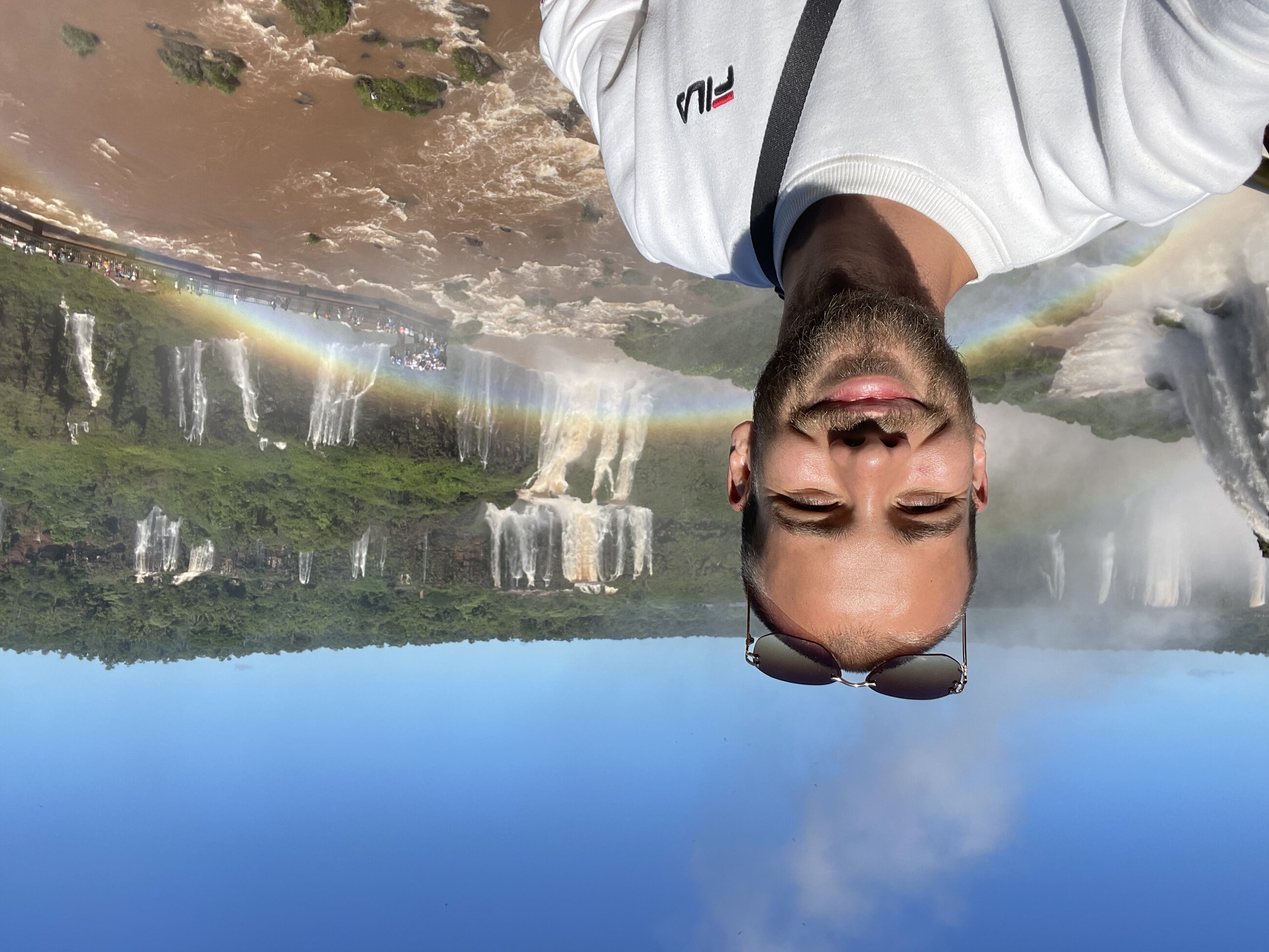 A selfie at the iguazu falls during a short holiday