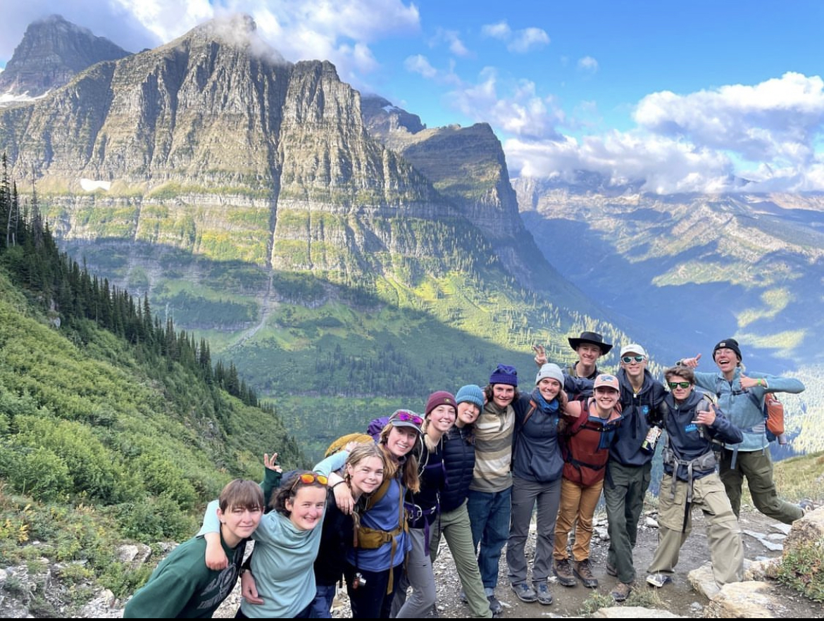Gap year students in glacier national park