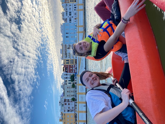 Kayaking on the Guadalquivir river through the center of Sevilla