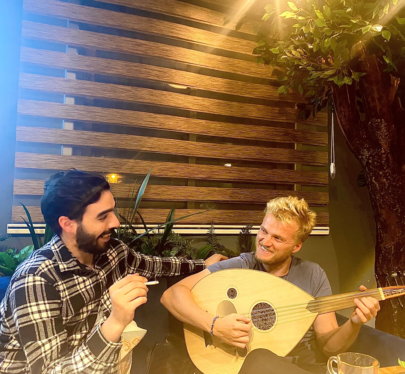 Playing oud with friends
