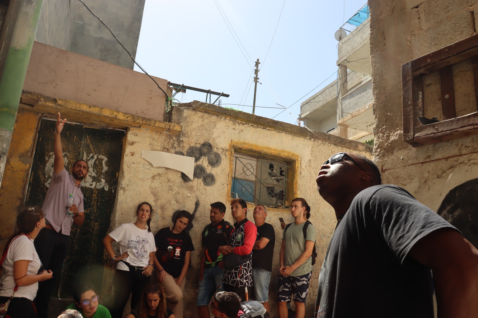 Visiting one of the refugees camps in Hebron