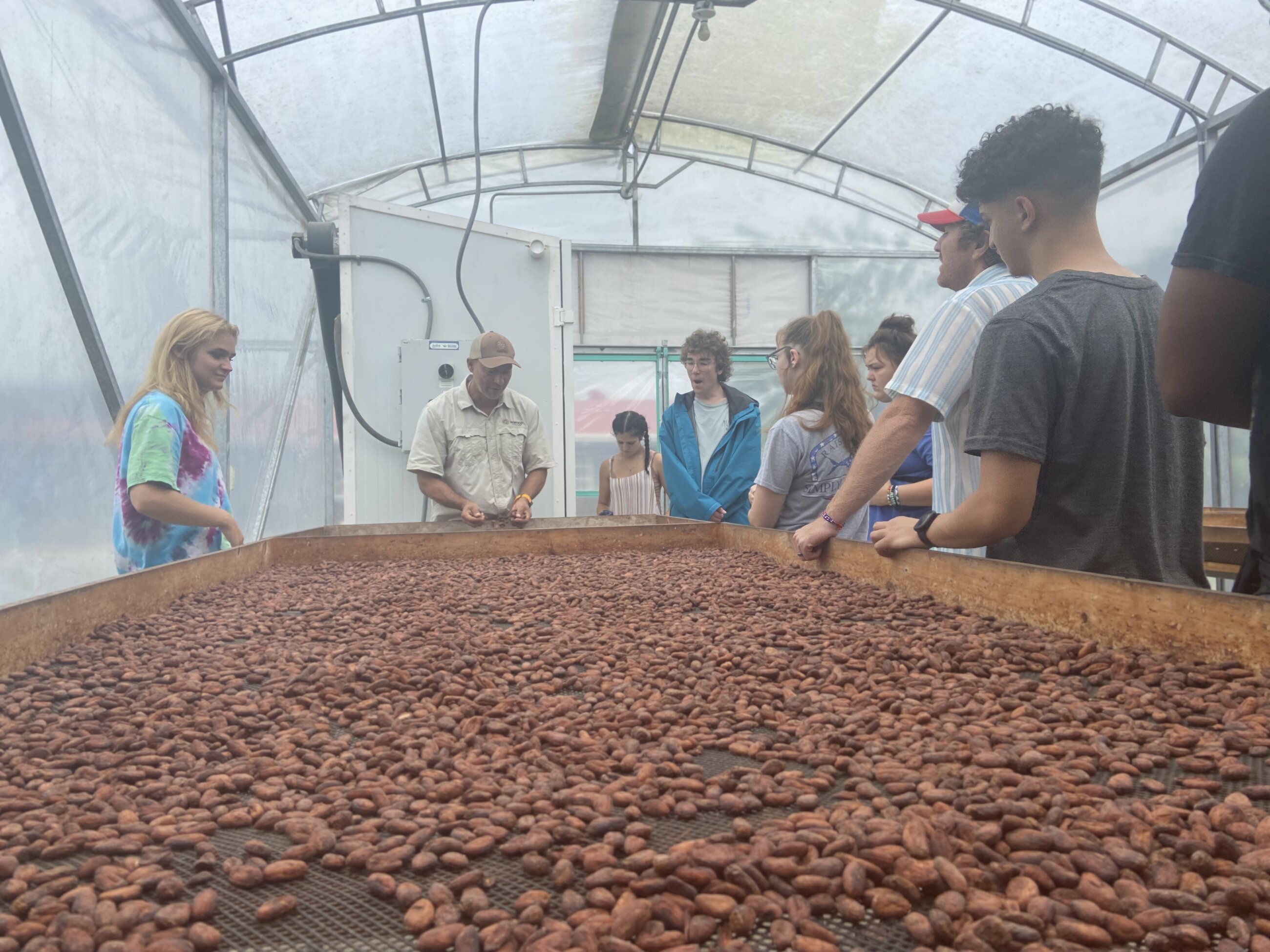 We were able to tour a coco farm