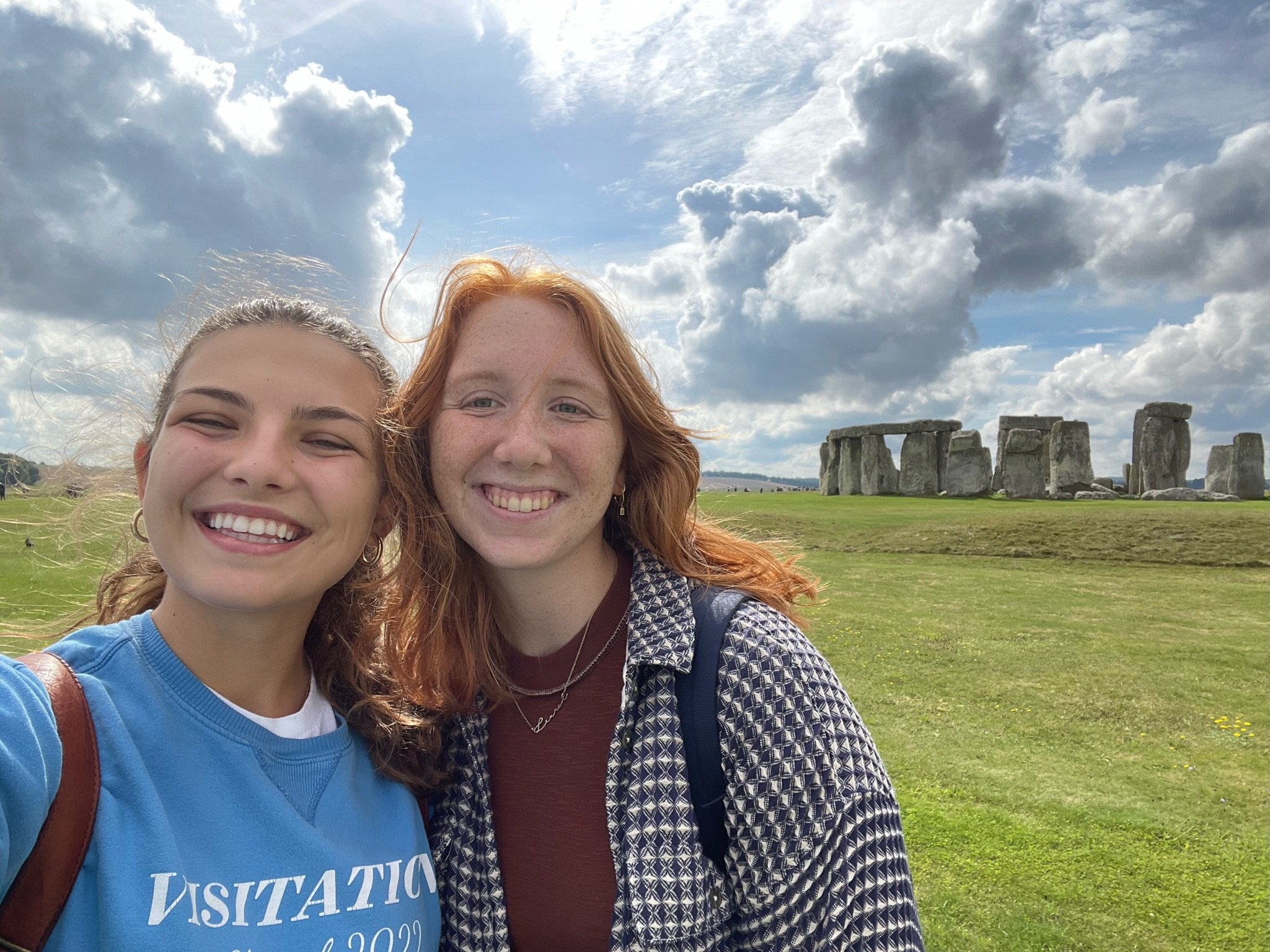 My roommate and I visiting Stonehenge! (This trip was included with Verto)