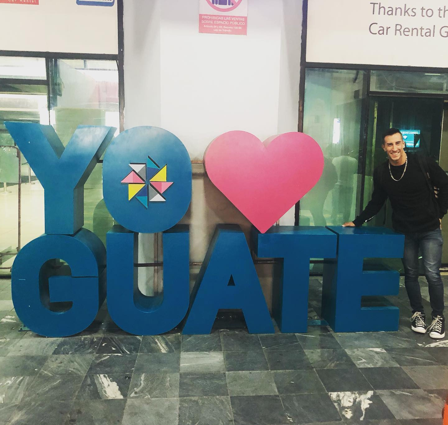 When I arrived at the airport in Guatemala City to start the TEFL program.