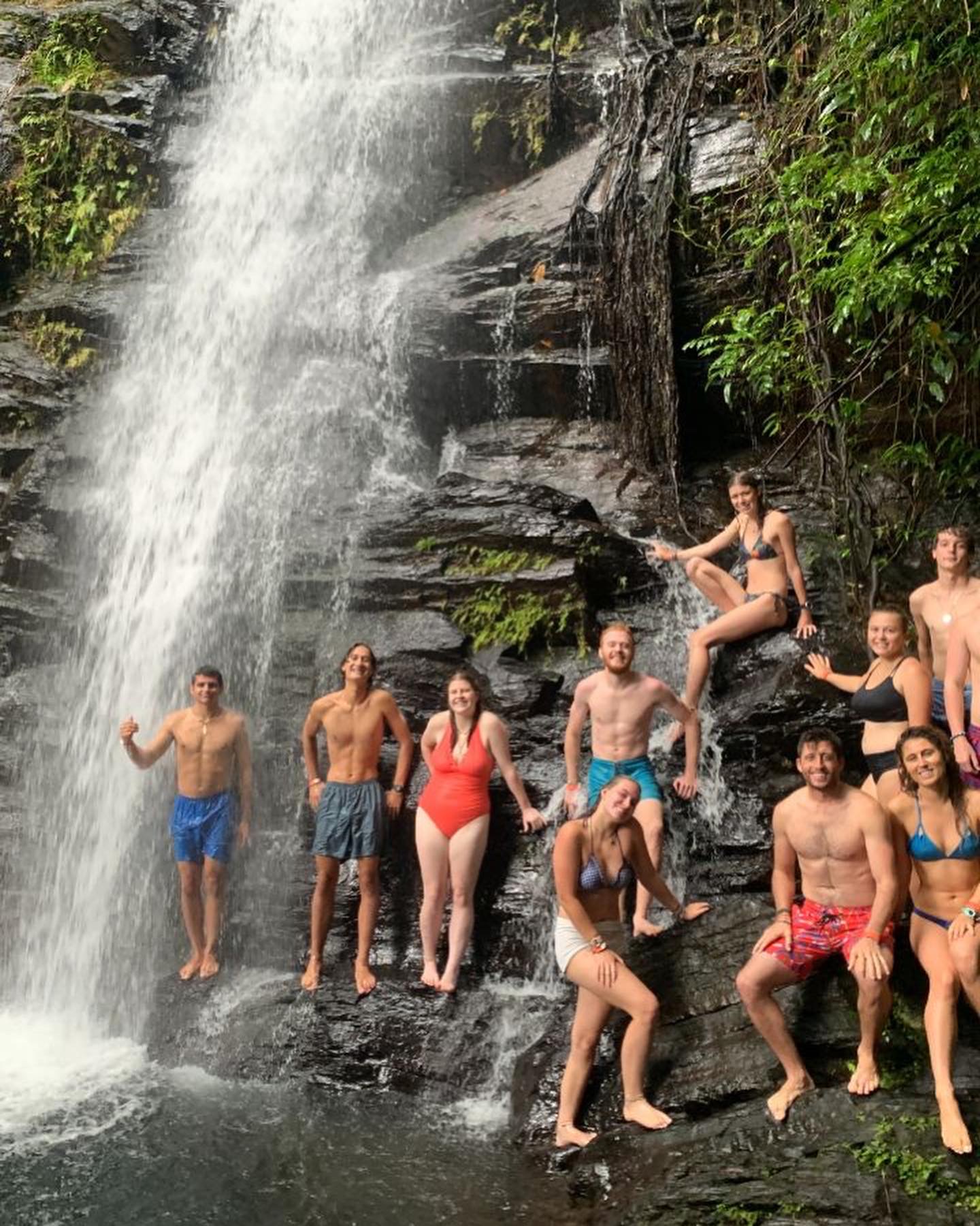 Swimming in waterfalls !