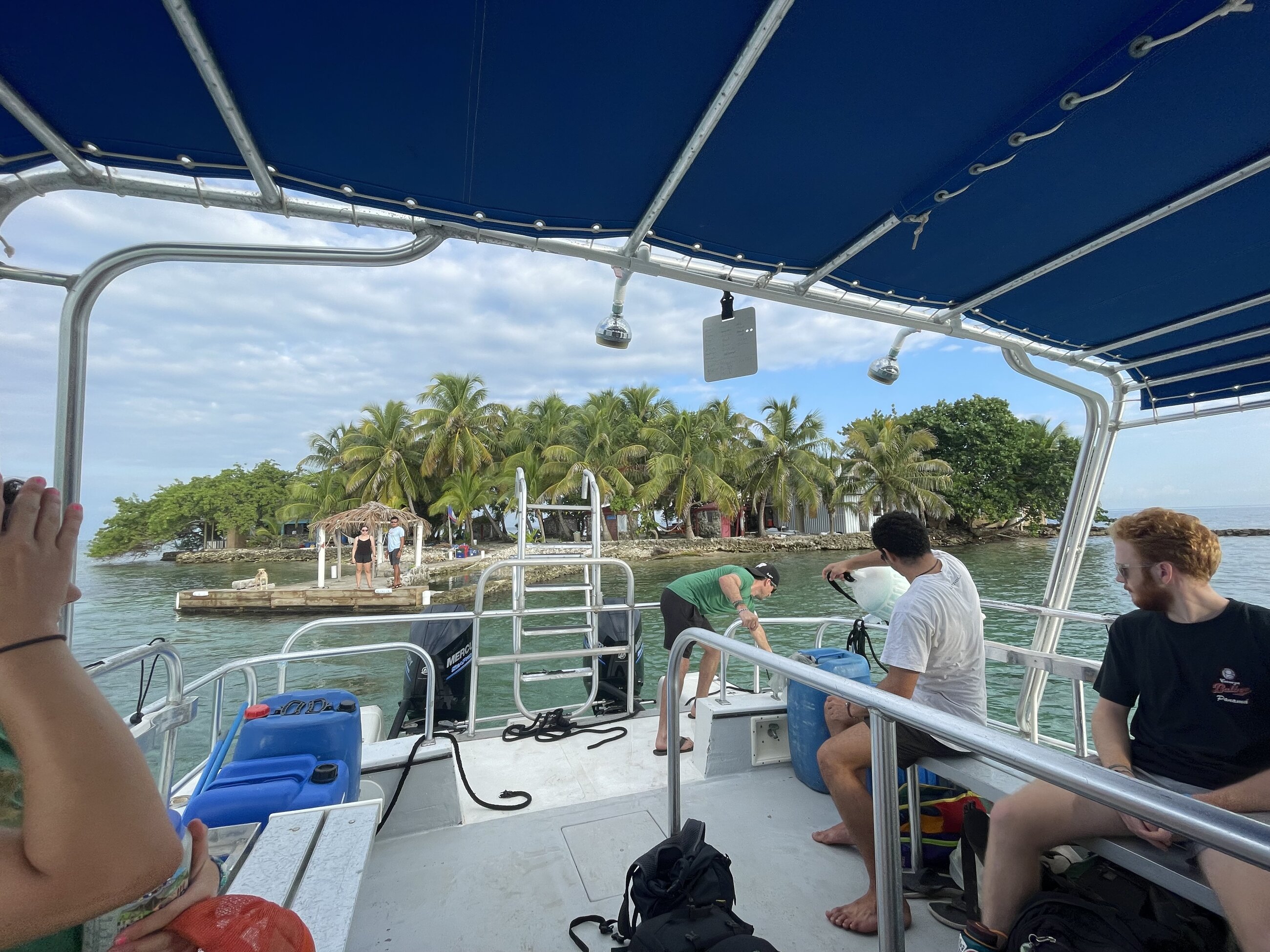 The island in Belize where we stayed while diving
