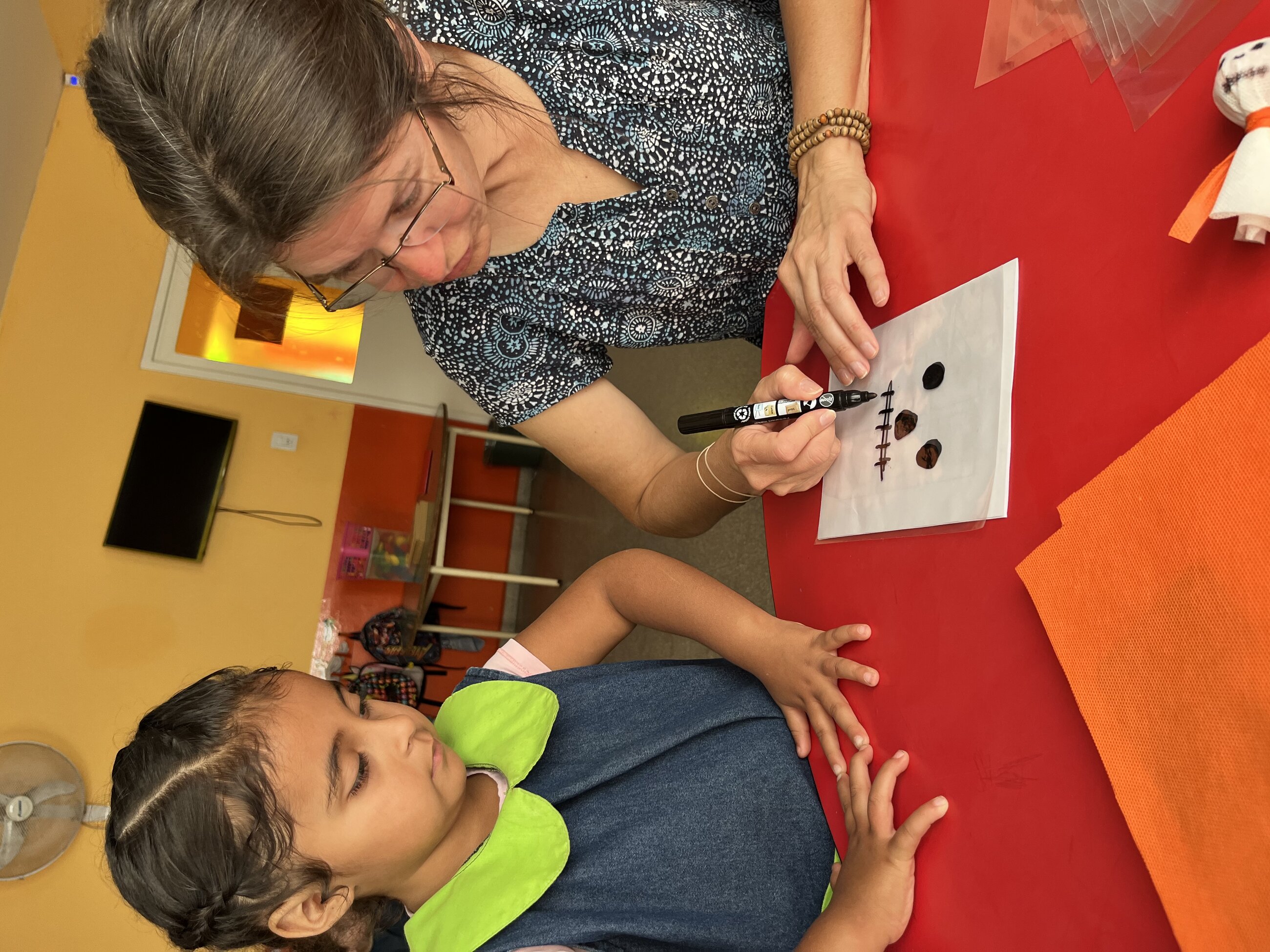 Volunteering at the preschool