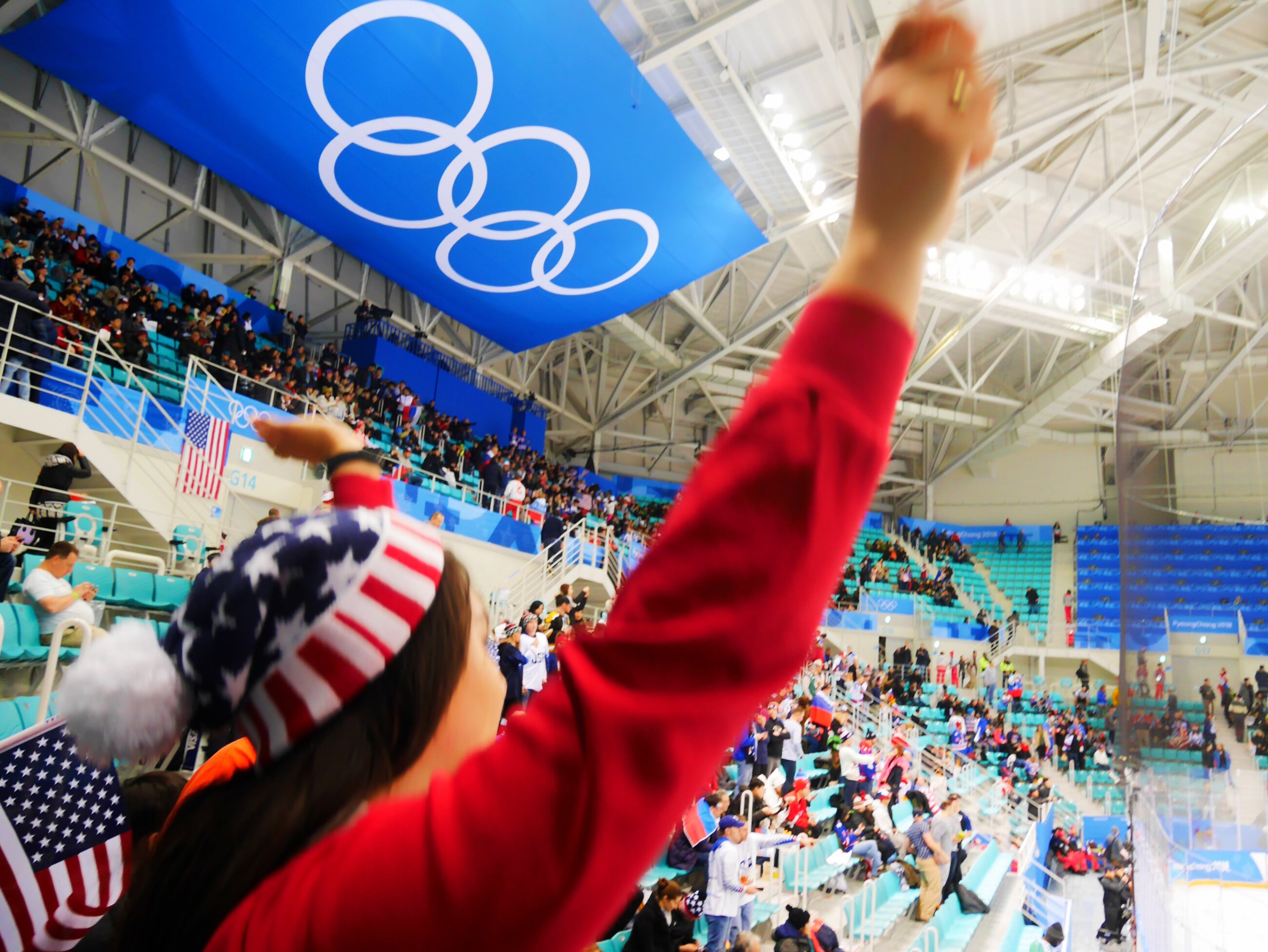 Cheering at Olympics