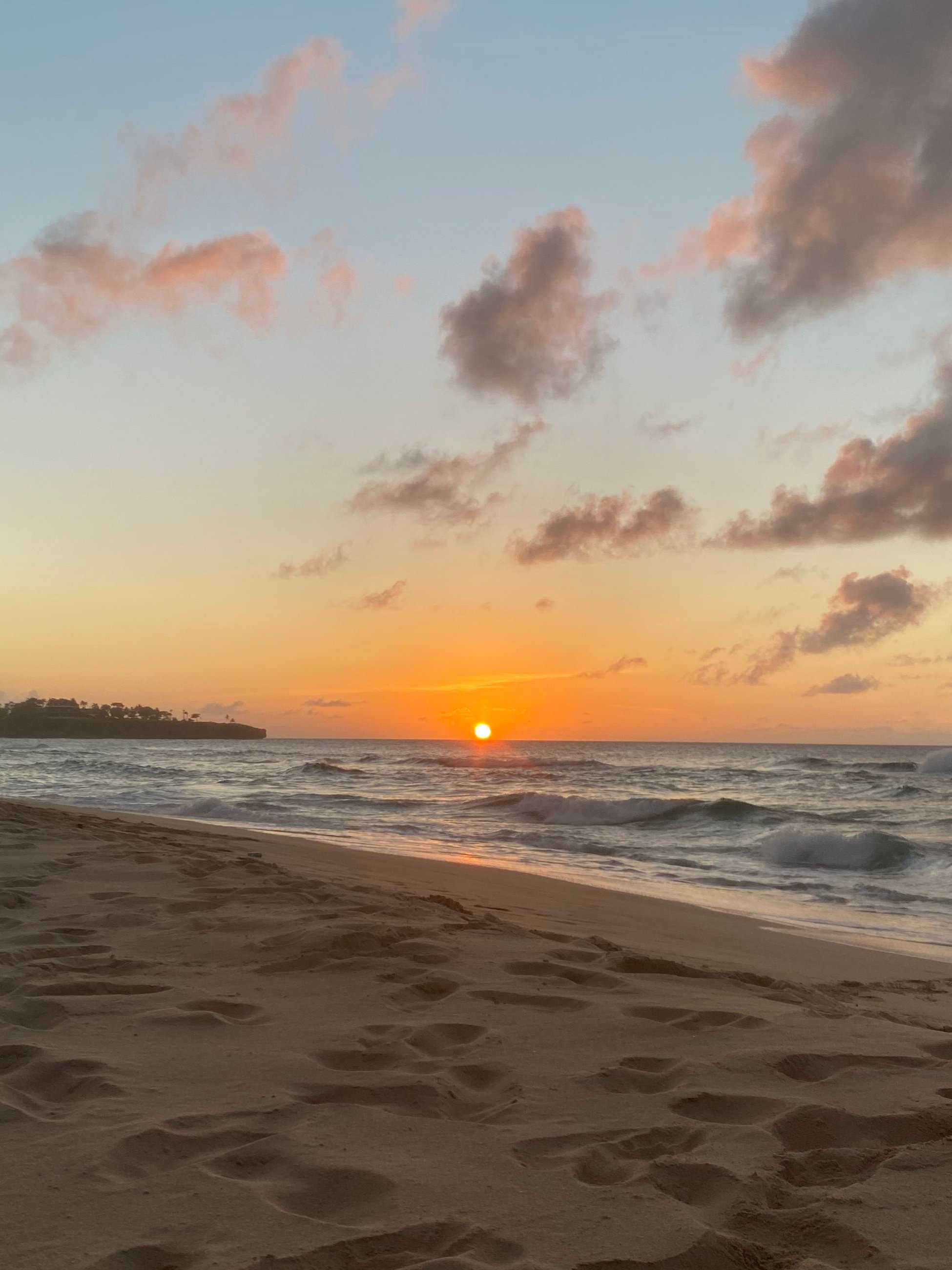 The sunset at Playa Grande 