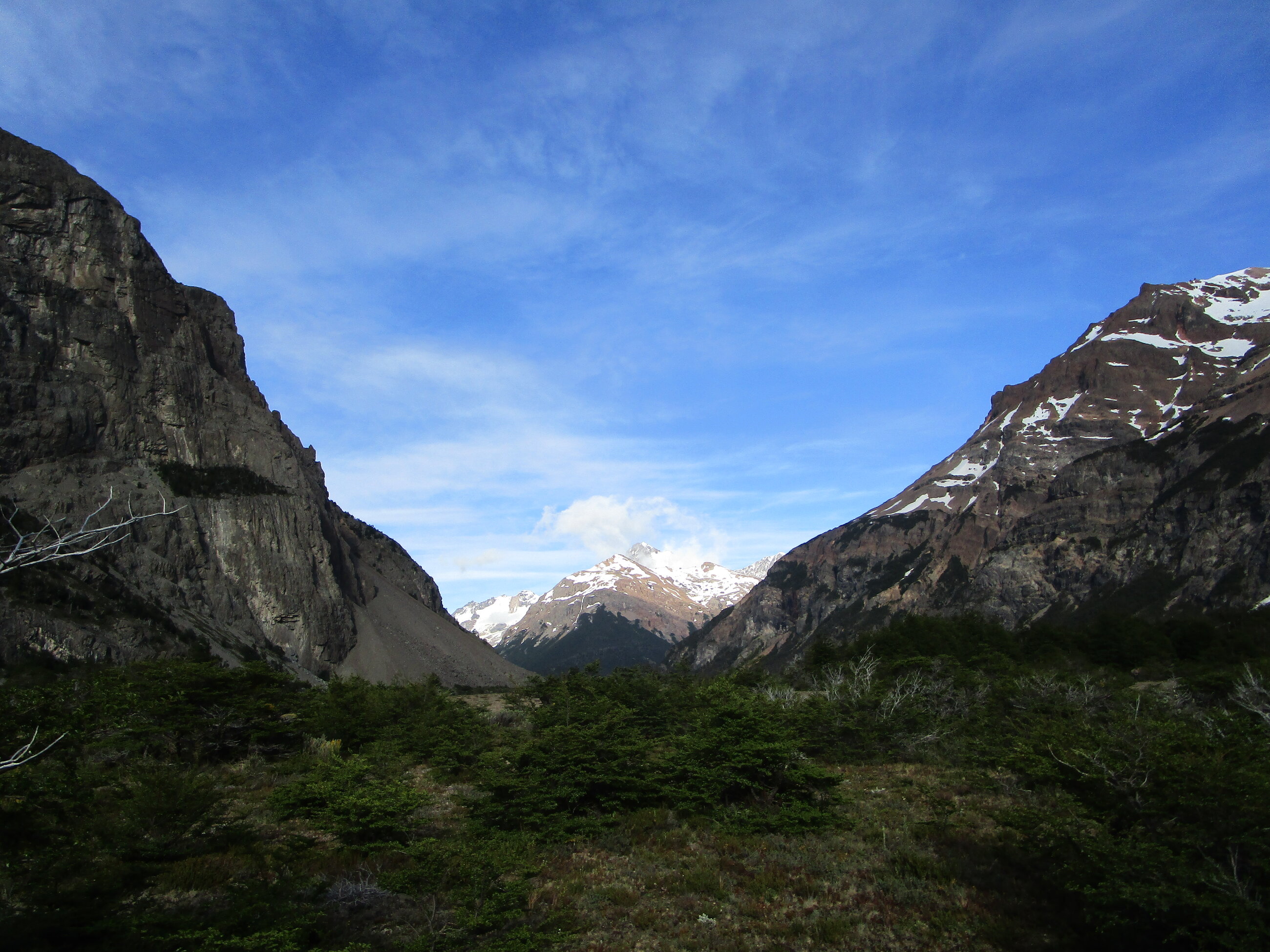 The mountains near Lago Verde in Patagonia