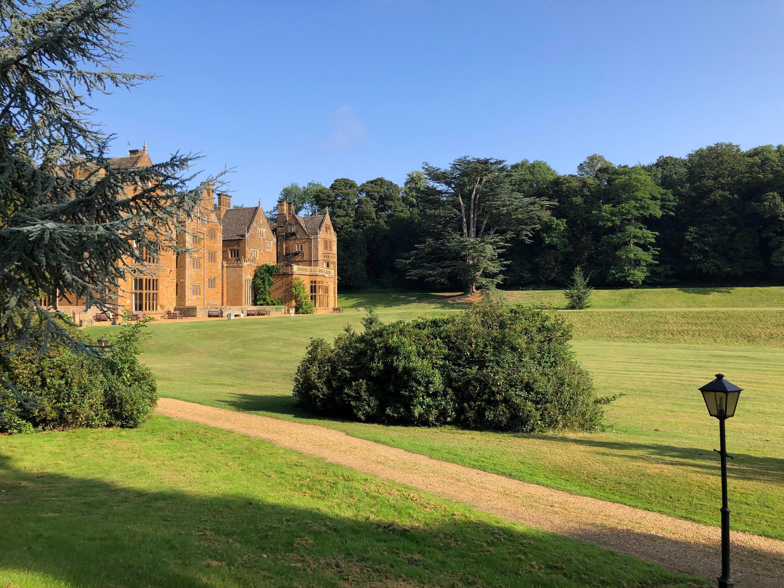 Having a walk on the grounds behind the Abbey