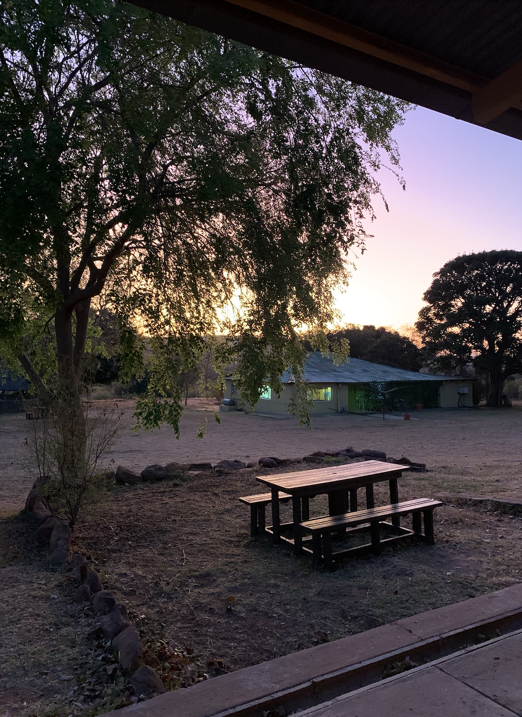 Camp in the evening