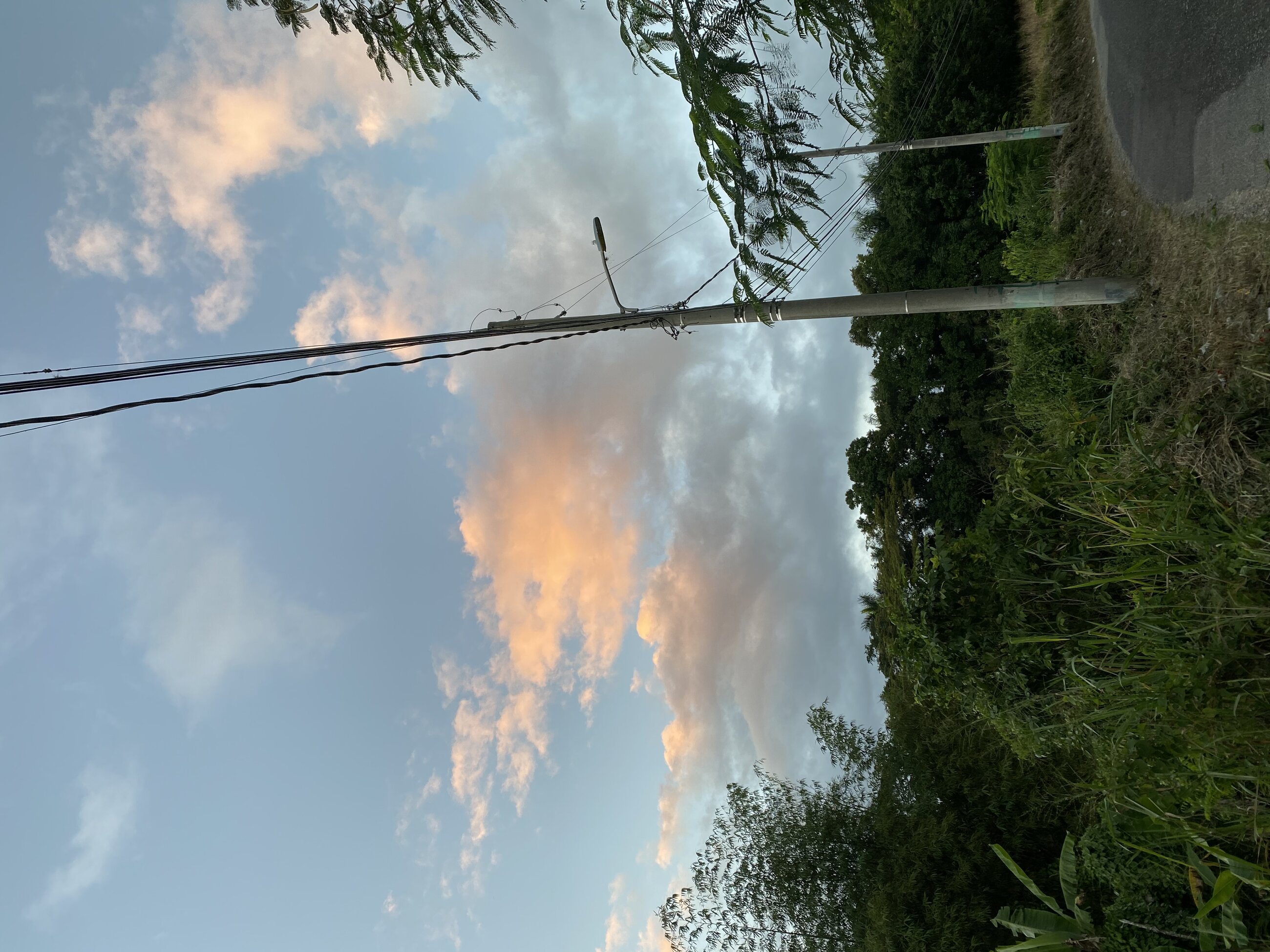 Sunset on the road