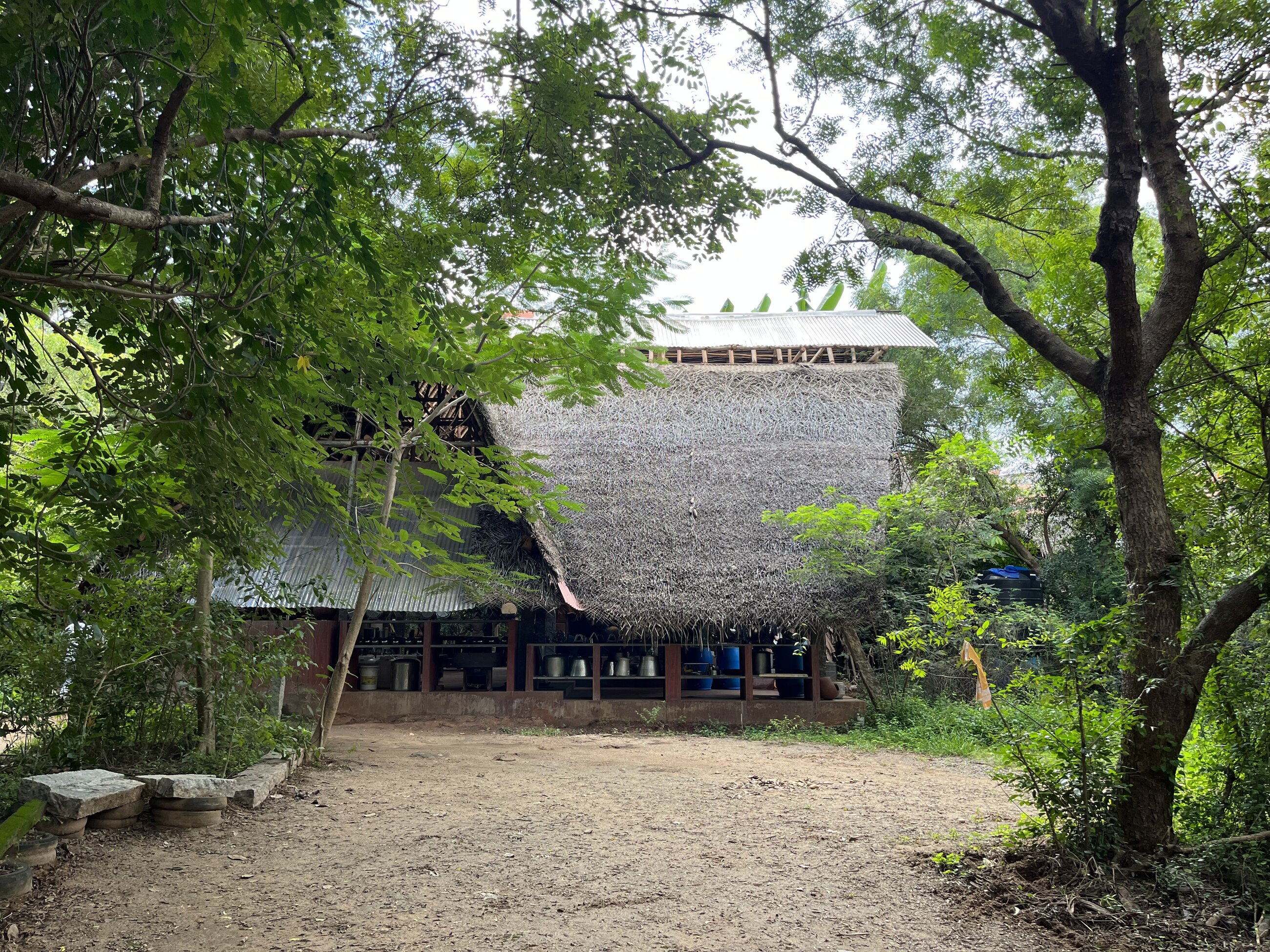 Huts made of natural materials