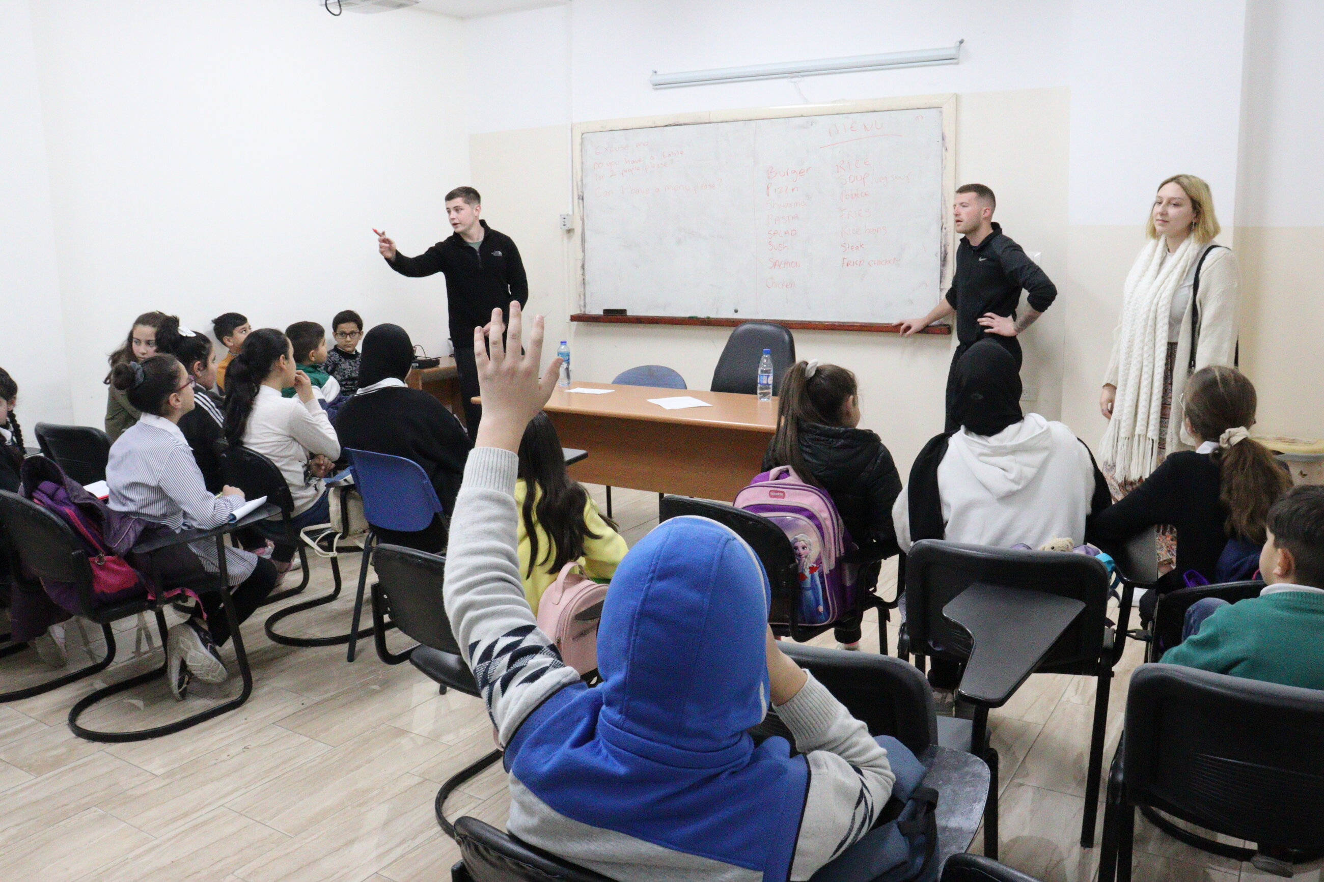 Teaching english to the local students 