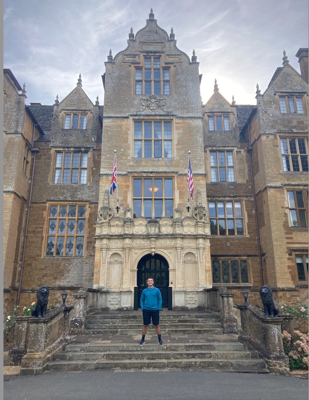 Myself in front of the Wroxton College