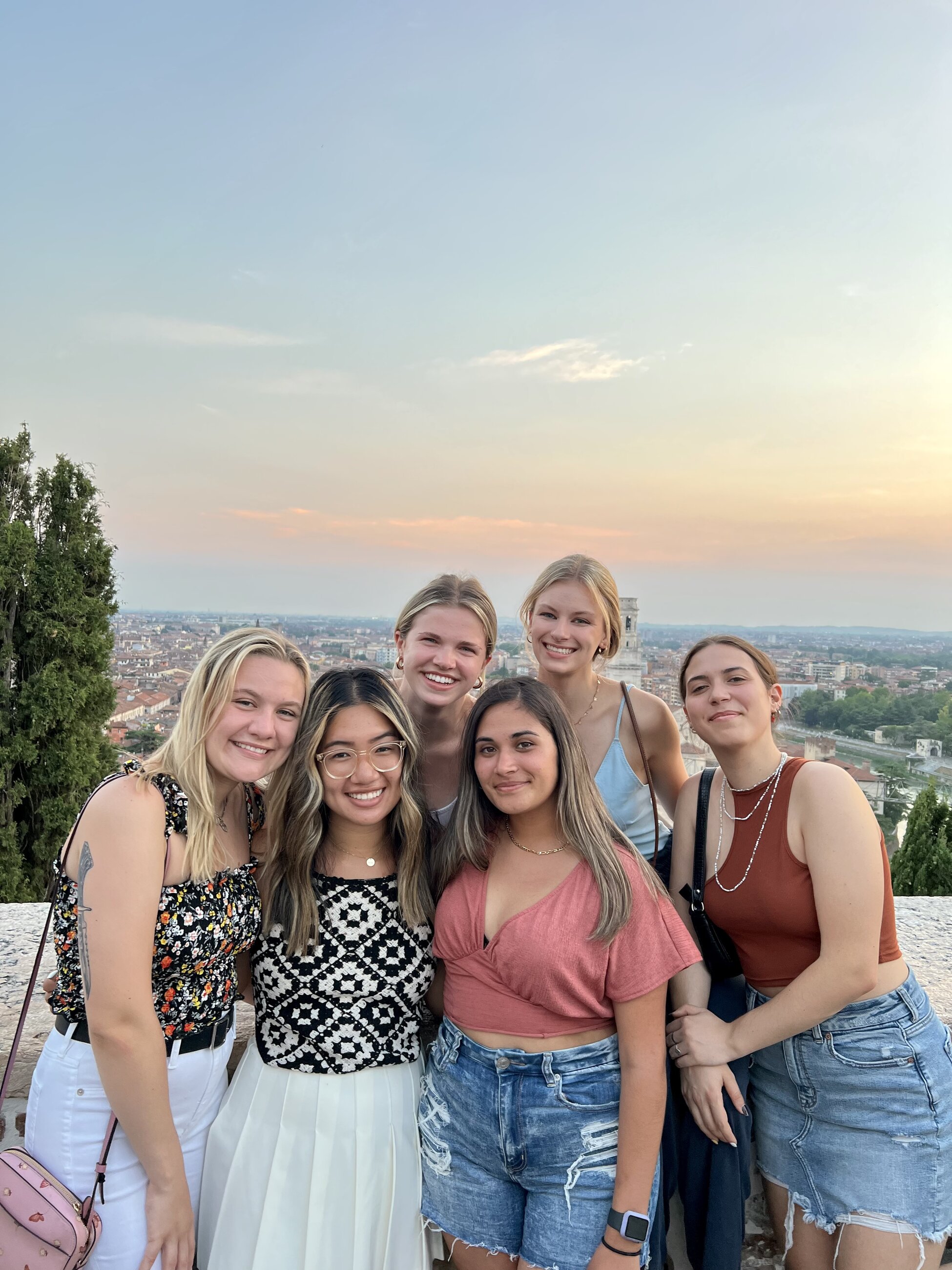 Some USAC friends and I watching the sun set in one of our favorite spots in Verona.