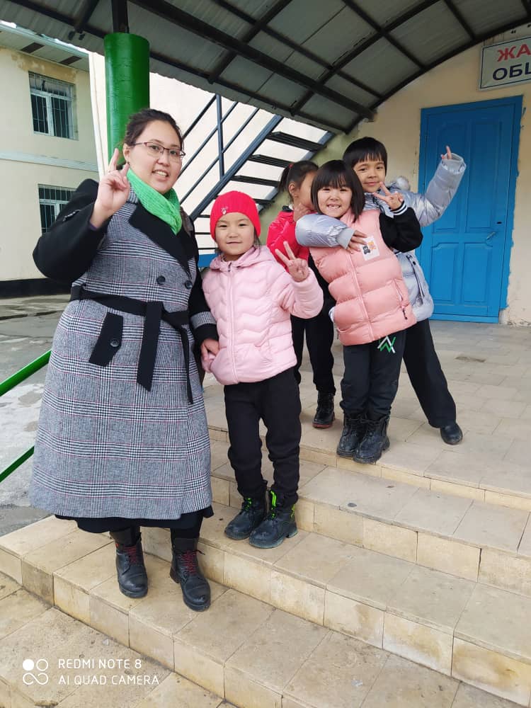 2nd grade students in Kyrgyzstan