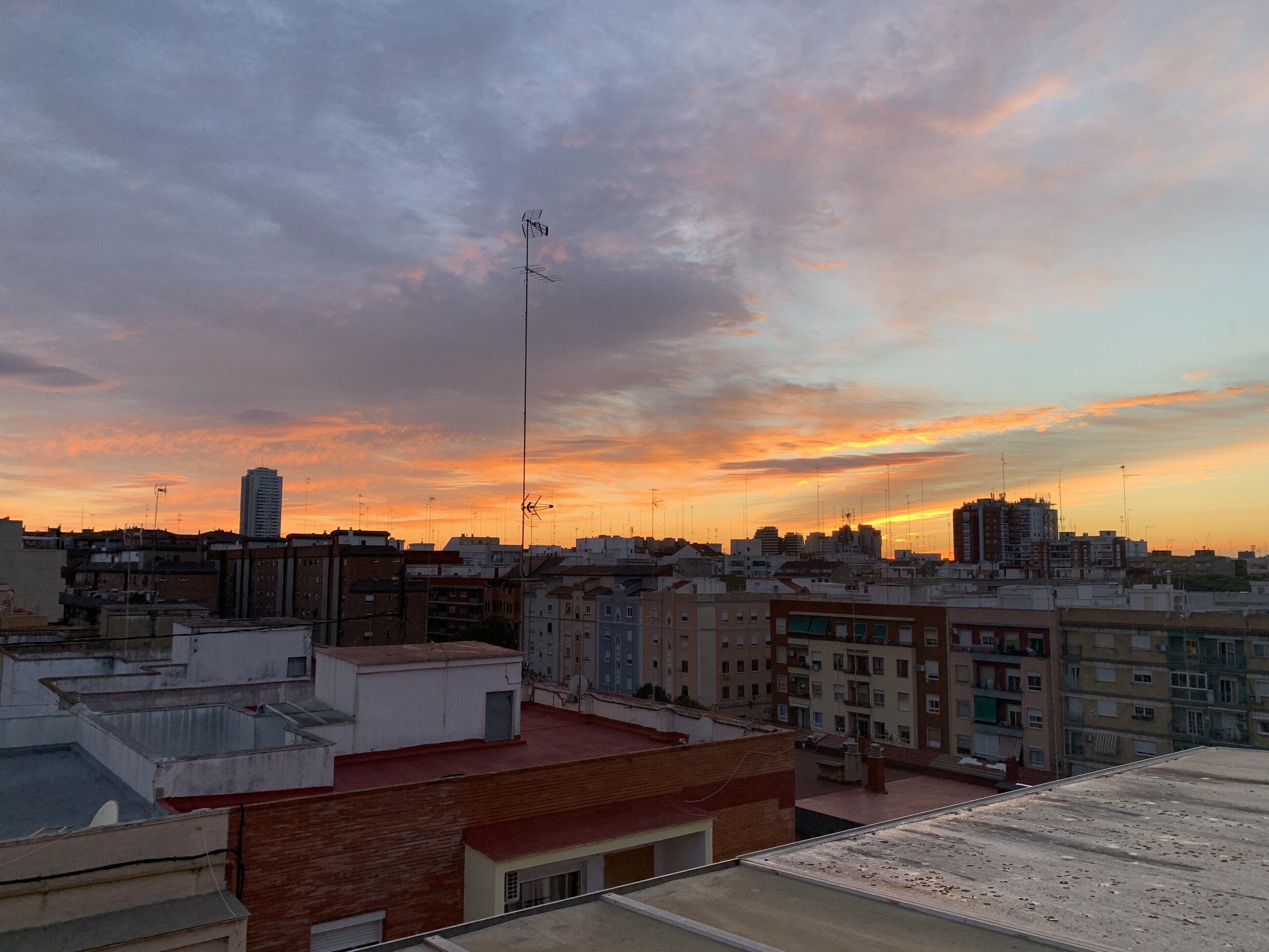 The rooftop view from my host-family apartment