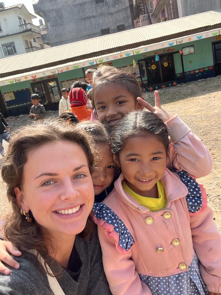 With the lovely kids at my volunteer placement